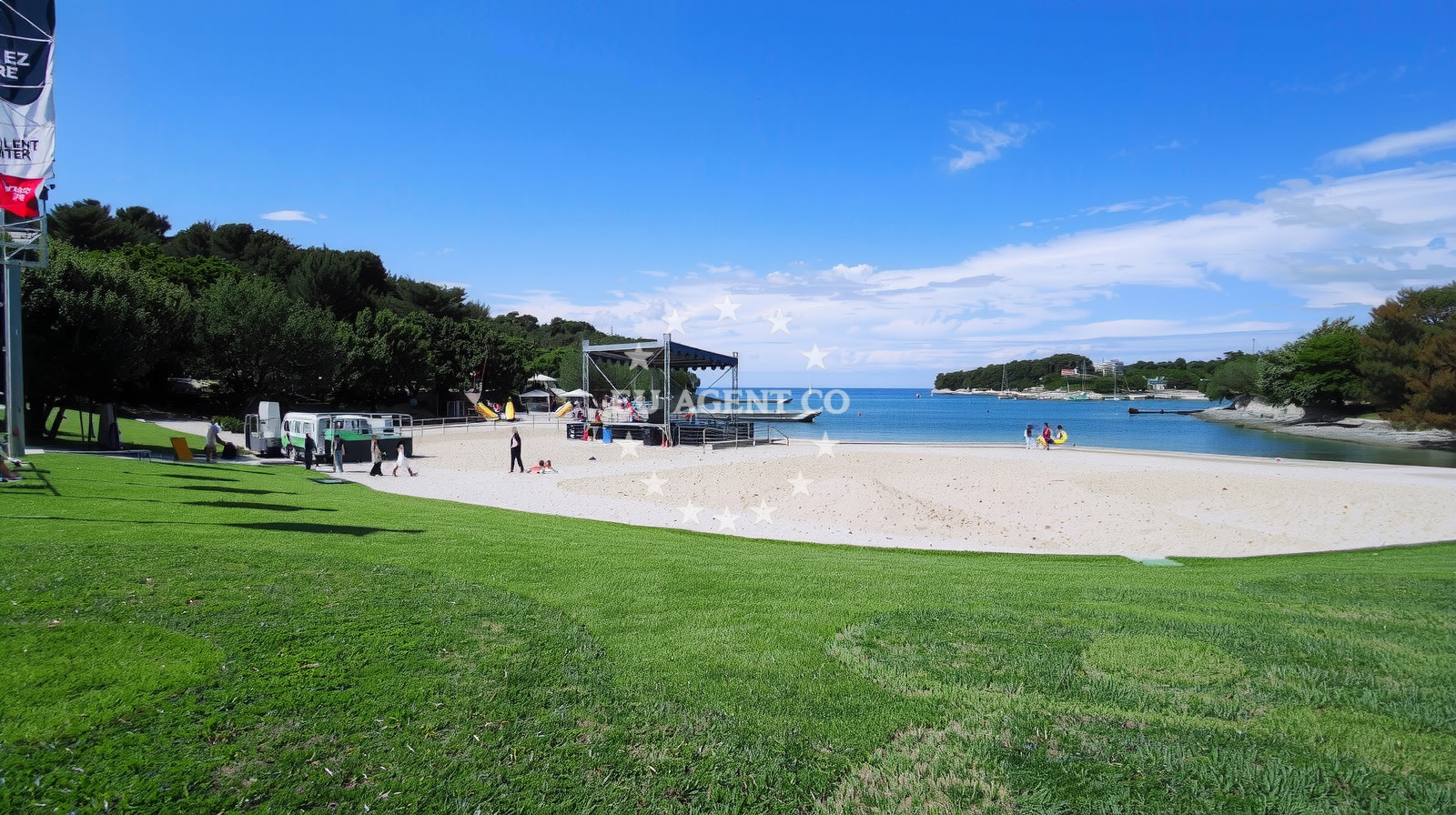 Sea and coastal view of Zelena Laguna Resort Beach in Zelena Laguna bb, Poreč