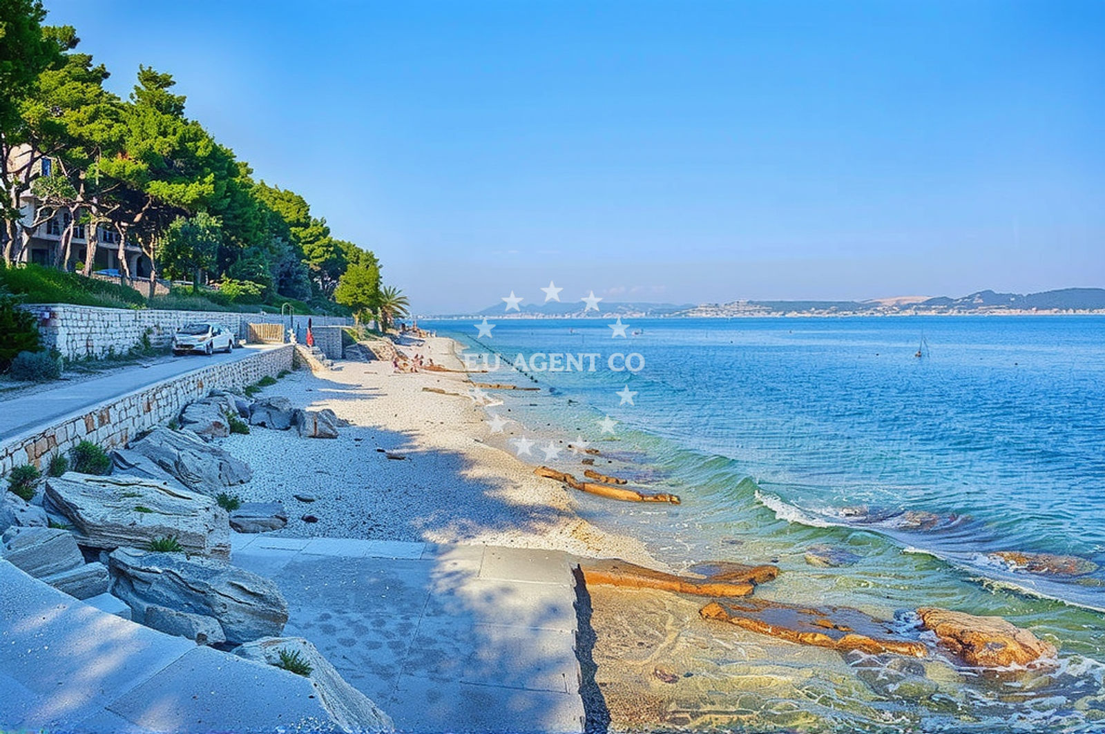 Shoreline and swimming area at Zelena punta istok, Kukljica (Ugljan) in Zelena punta istok