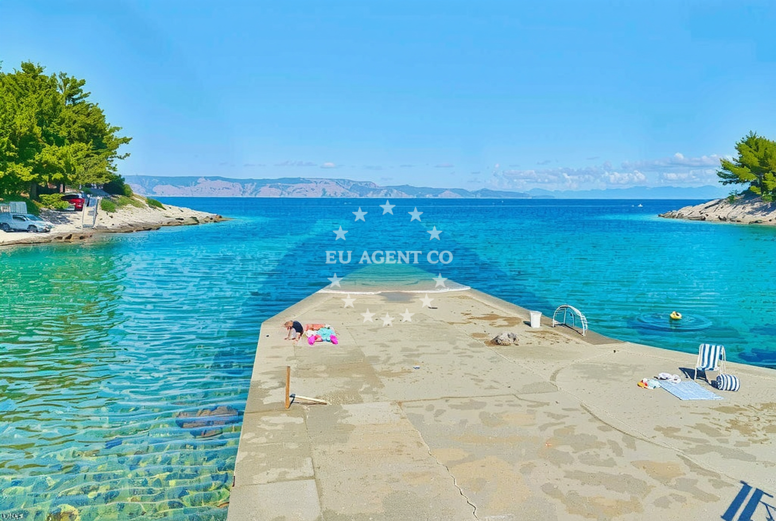Sea and coastal view of Zenčišće, Jelsa (Hvar) in Zenčišće