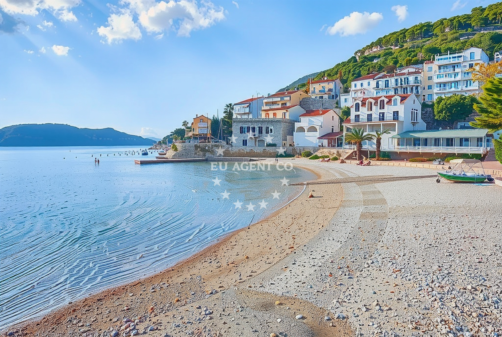 Shoreline and swimming area at Zenit, Neum in Zenit