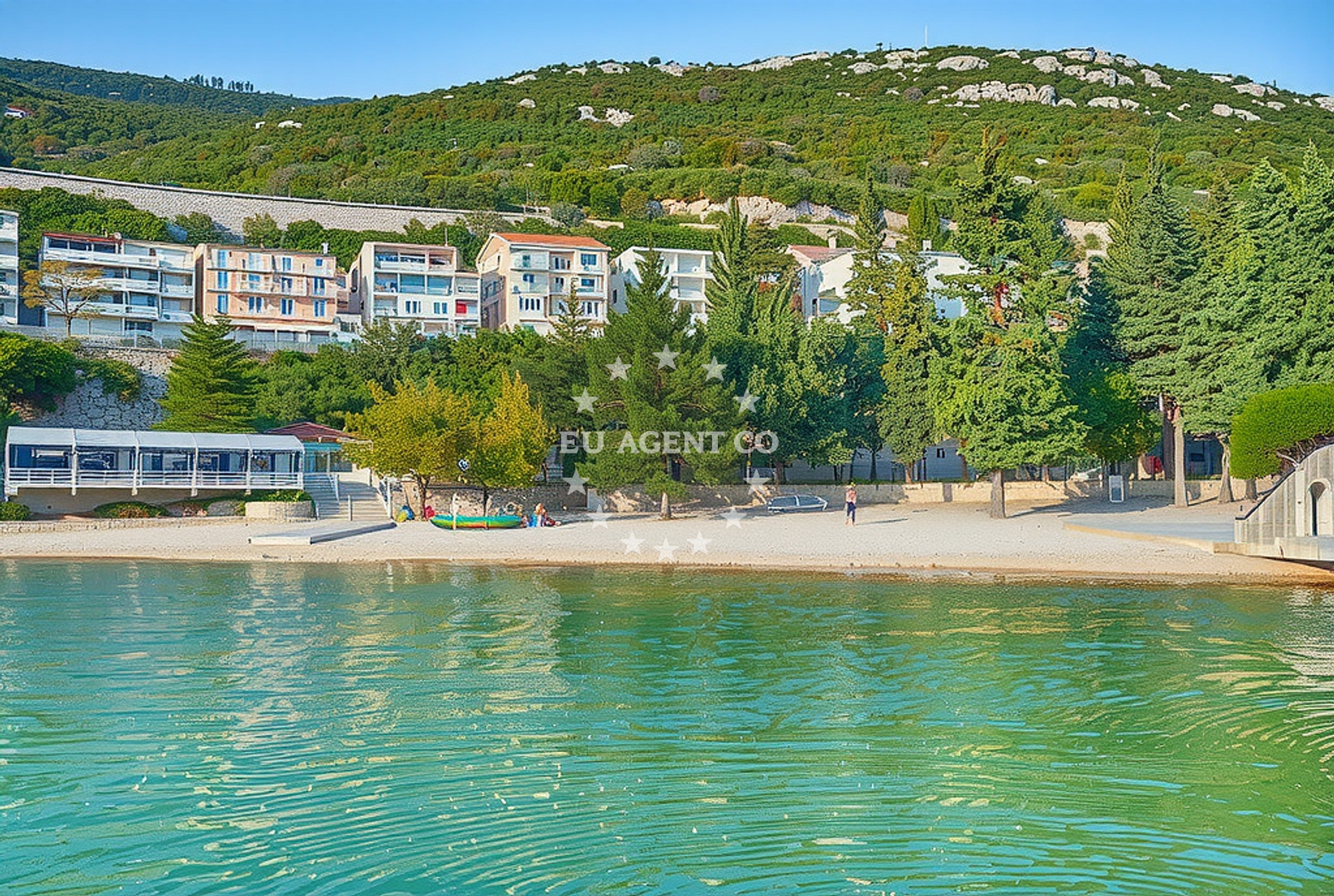 Beach facilities and surroundings at Zenit, Neum in Zenit