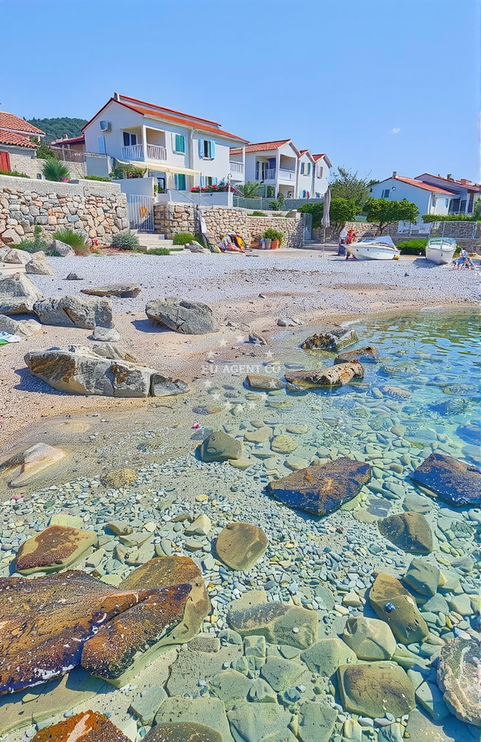 Sea and coastal view of Ženka, Milna (Vis) in Ženka