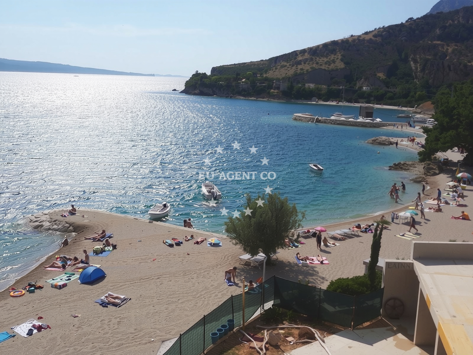 Beach facilities and surroundings at Zicova Riva beach II in Kralja Tomislava 24, Mimice