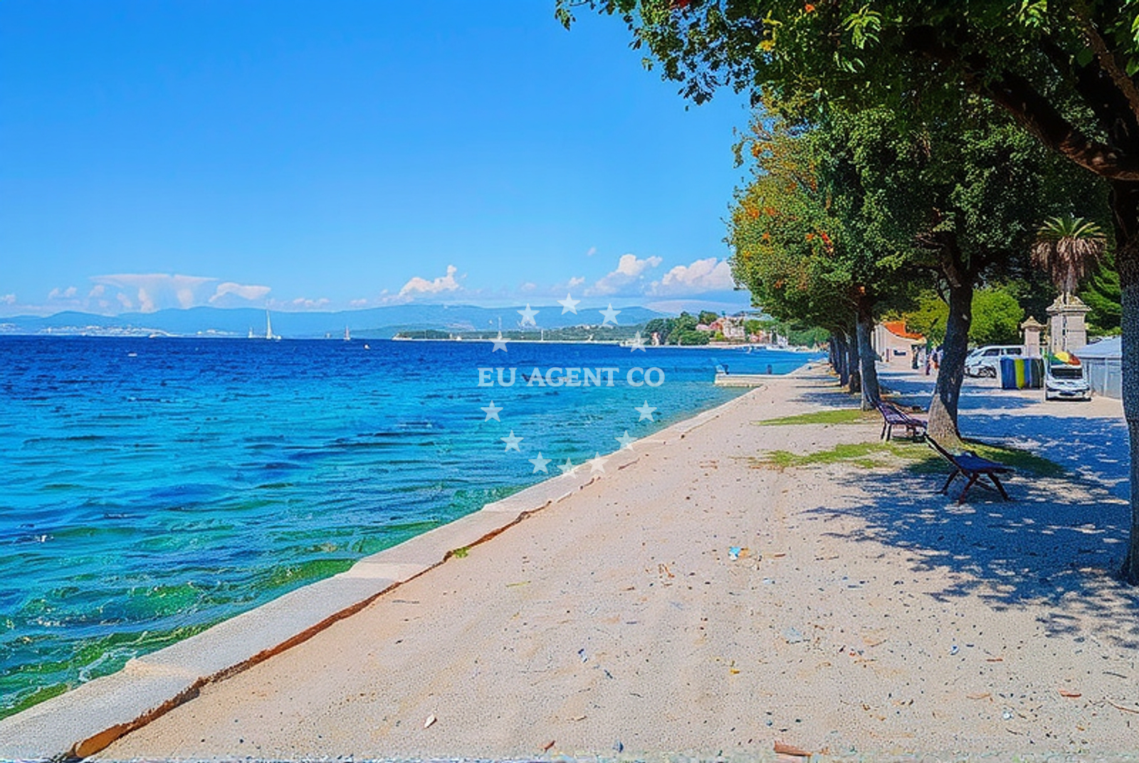 Shoreline and swimming area at Zidarici beach in 16 Riječka ulica, Malinska