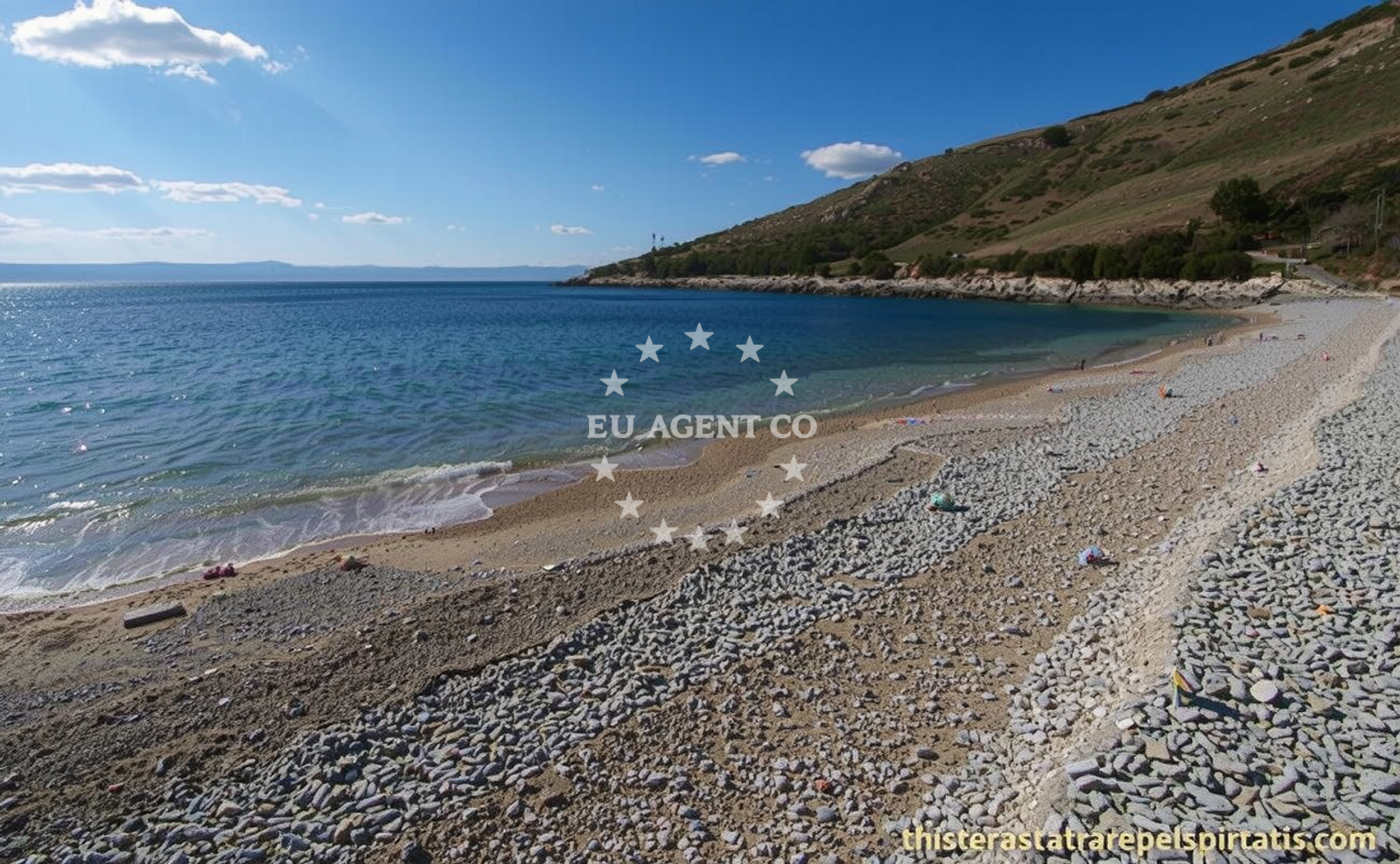 Overview of Zirje beach in Nakal 5, Selca
