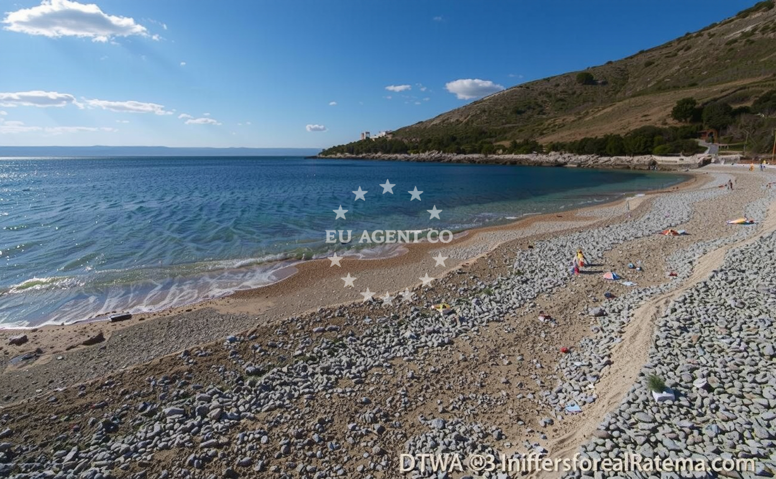 Sea and coastal view of Zirje beach in Nakal 5, Selca