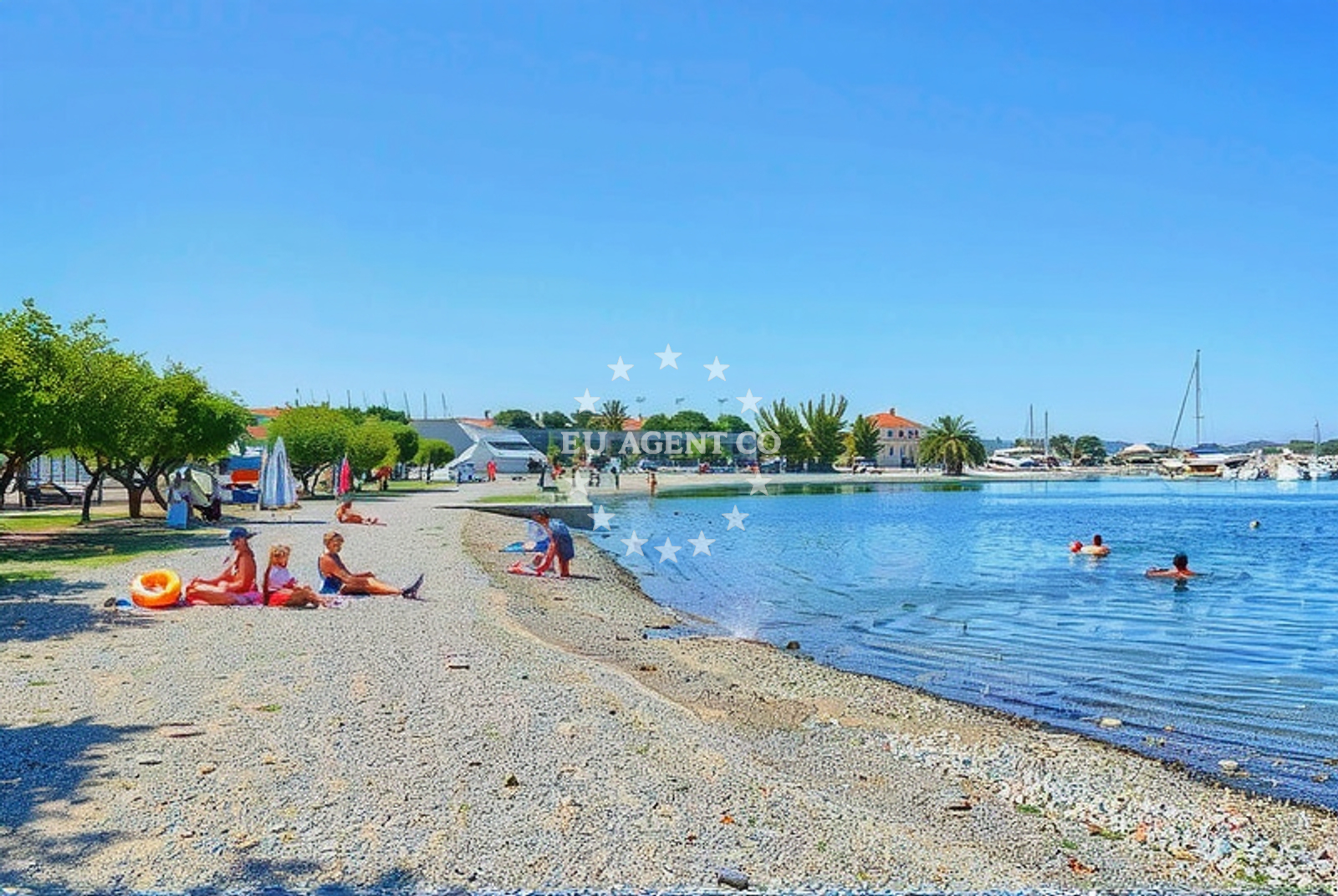 Sea and coastal view of Zlatna luka, Sukošan in Zlatna luka