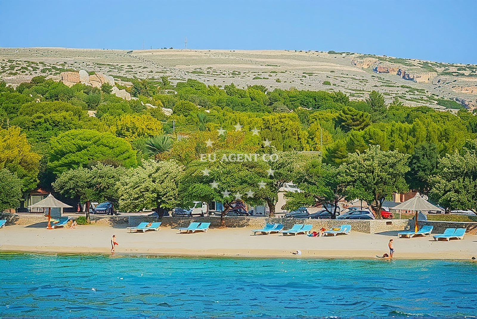Sea and coastal view of Zlatna plaža, Šimuni (Pag) in Zlatna plaža