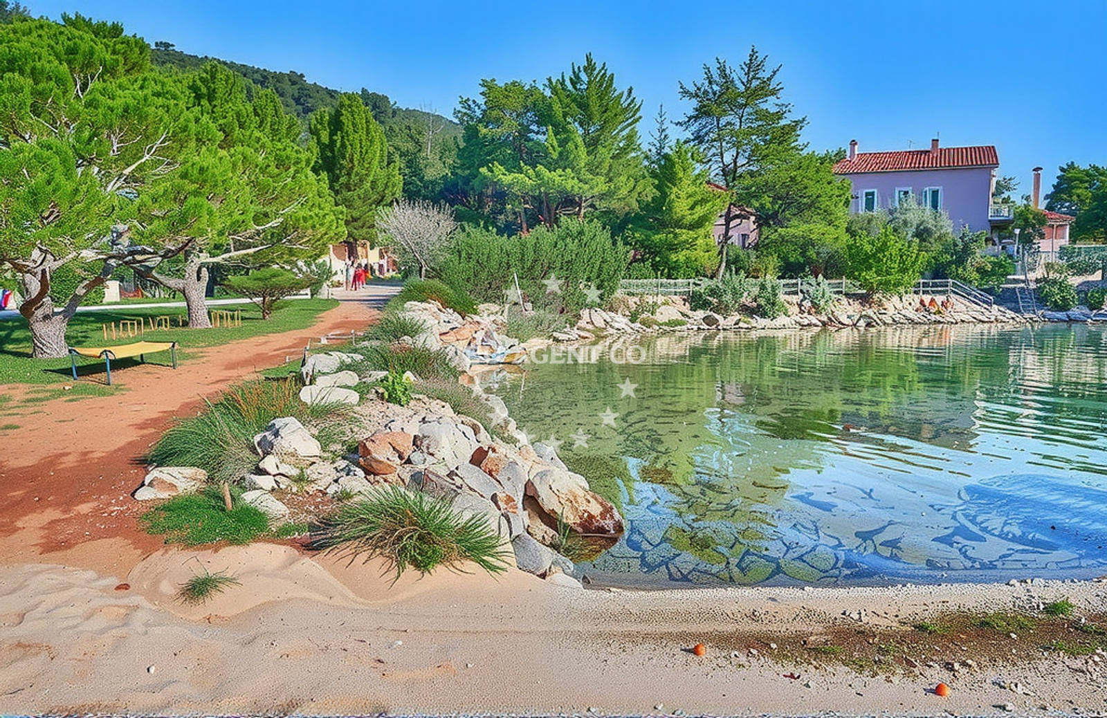 Shoreline and swimming area at Žmanšćica zapad, Žman (Dugi otok) in Žmanšćica zapad