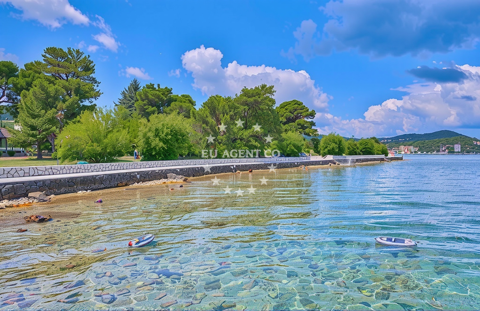 Beach facilities and surroundings at Zmorašnji rt, Veli Iž (Iž) in Zmorašnji rt