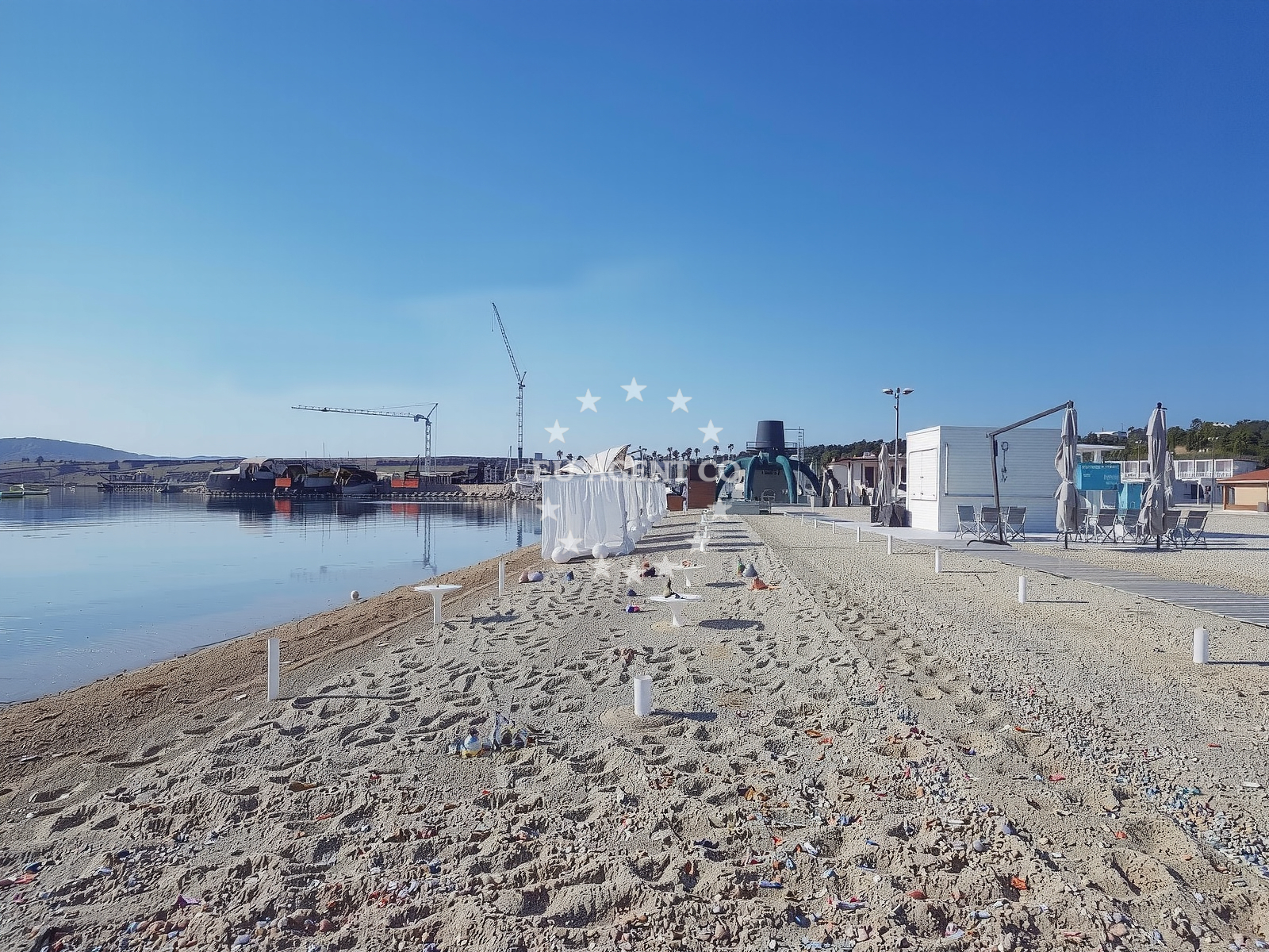Shoreline and swimming area at Zrce beach in 9 Ulica Vjenceslava Novaka, Novalja