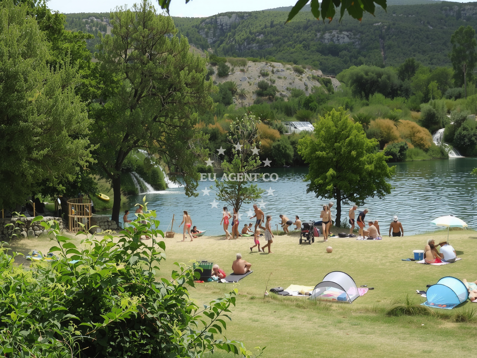 Overview of Zrmanja Beach in Berberi 1a, Obrovac