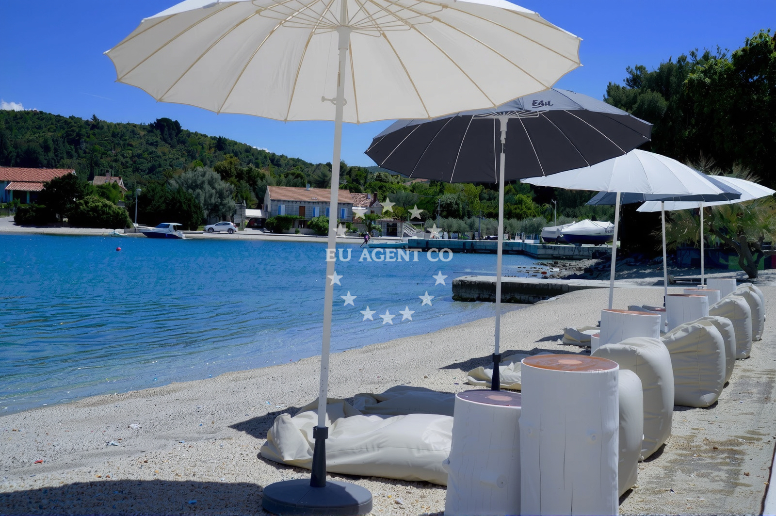Sea and coastal view of Zrnovo beach in , Korčula