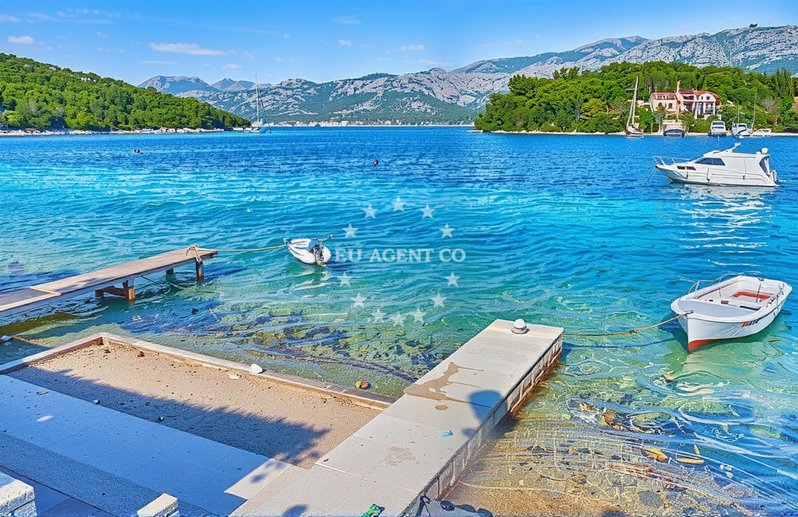 Shoreline and swimming area at Žrnovska Banja istok, Žrnovo (Korčula) in Žrnovska Banja istok