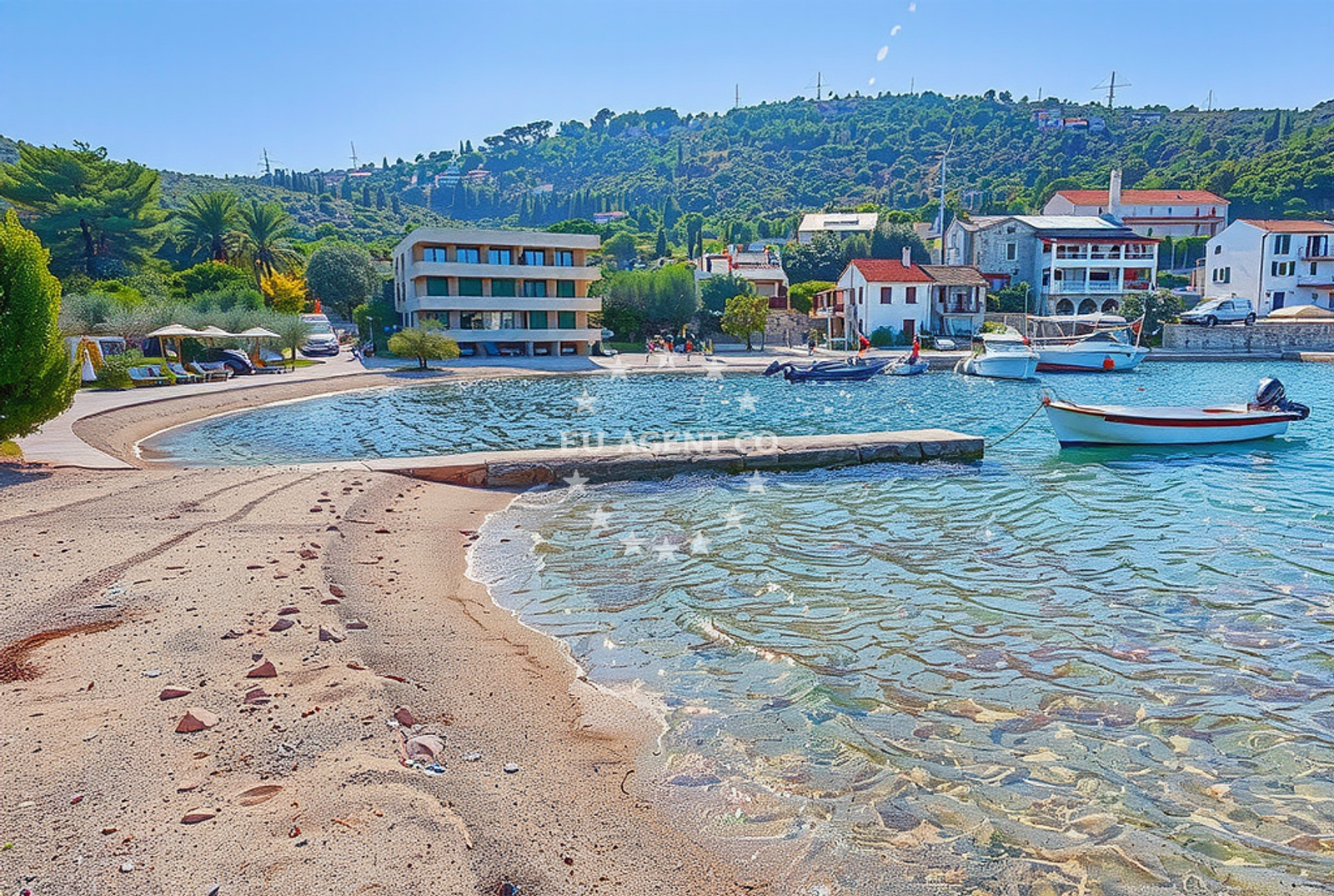 Sea and coastal view of Žrnovska Banja sredina, Žrnovo (Korčula) in Žrnovska Banja sredina