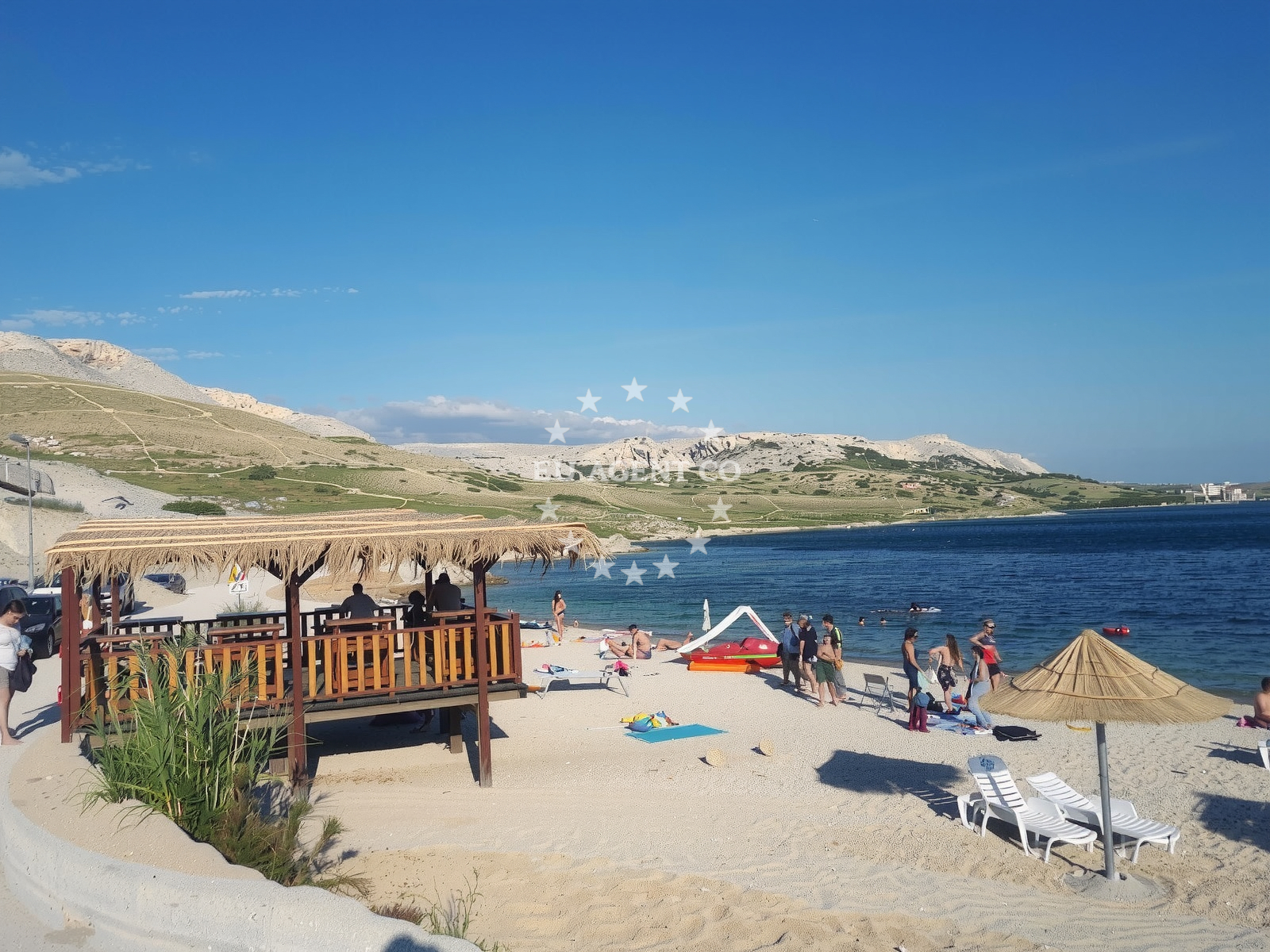 Shoreline and swimming area at Zubovici beach in Greda 4, Zubovići