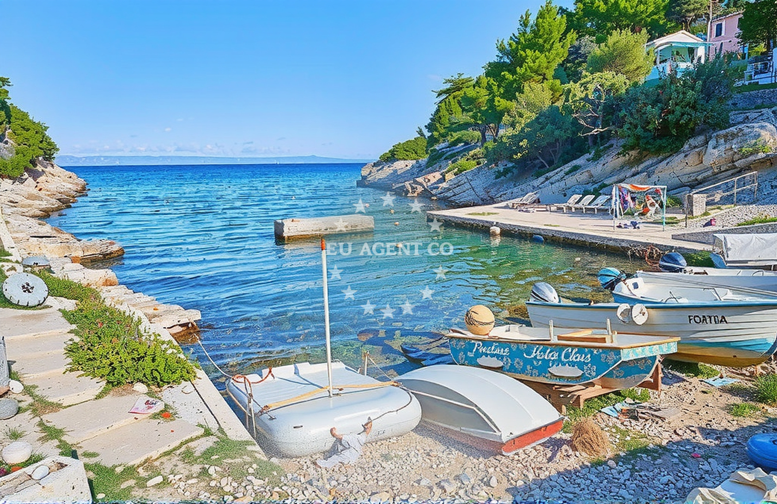 Overview of Žukova, Vela Luka (Korčula) in Žukova
