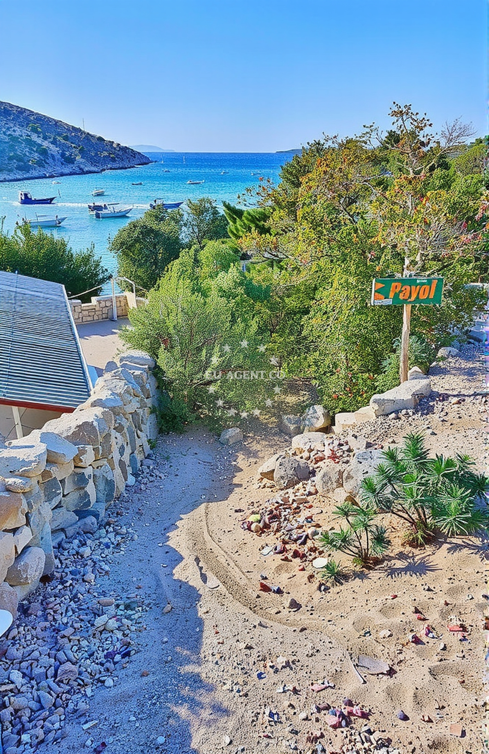 Sea and coastal view of Županja, Ustrine (Cres) in Županja