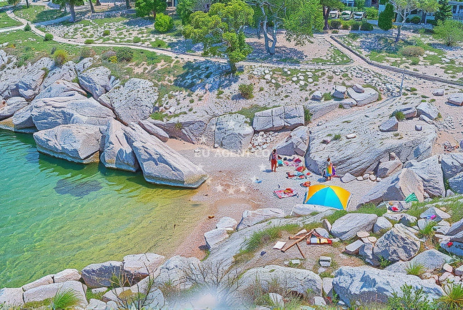 Sea and coastal view of Županje (Krk): beaches and coves (3) in Županje (Krk)