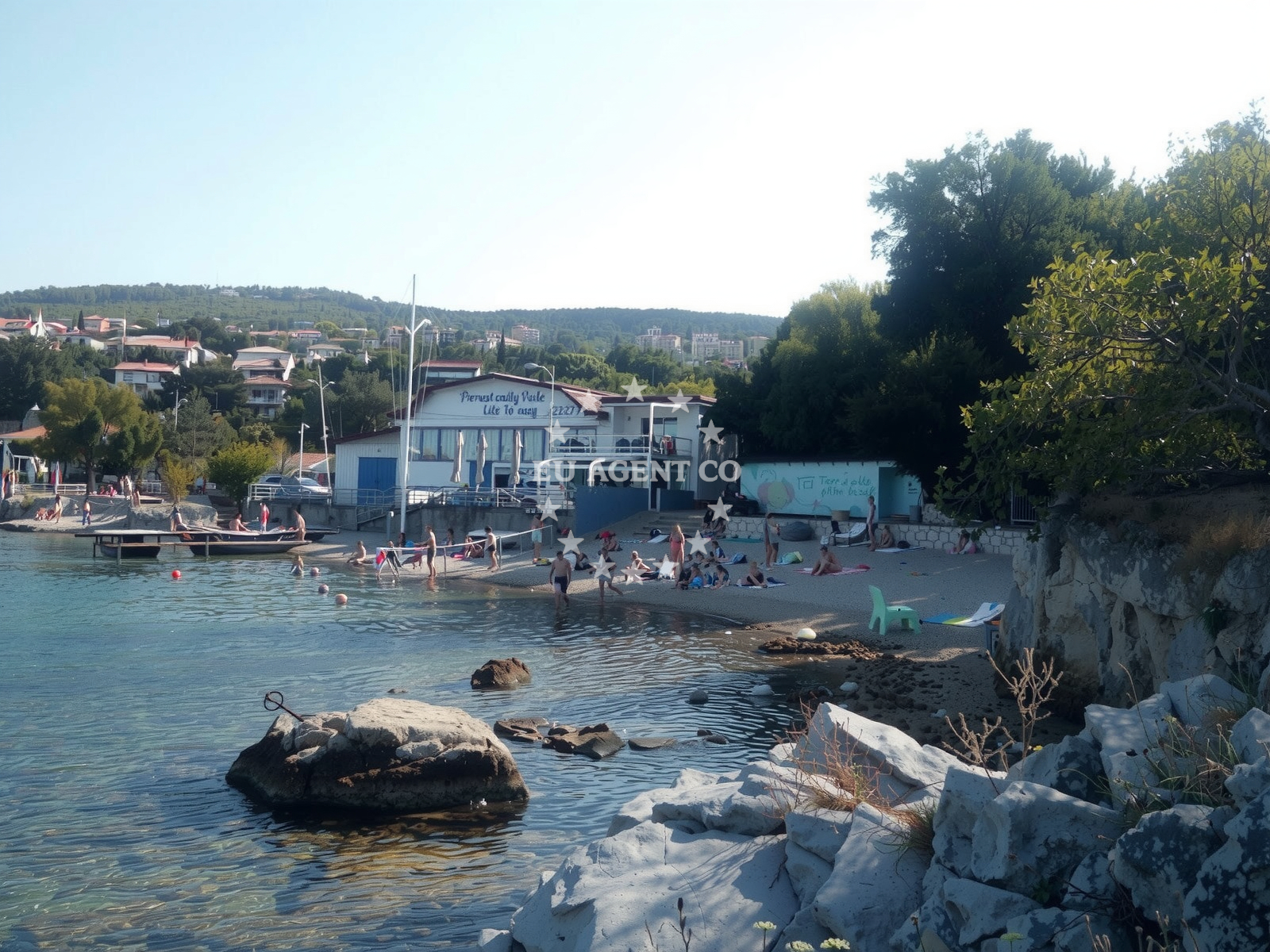 Beach facilities and surroundings at Zurkovo beach in Ulica Elvira Vrha 20, Rijeka
