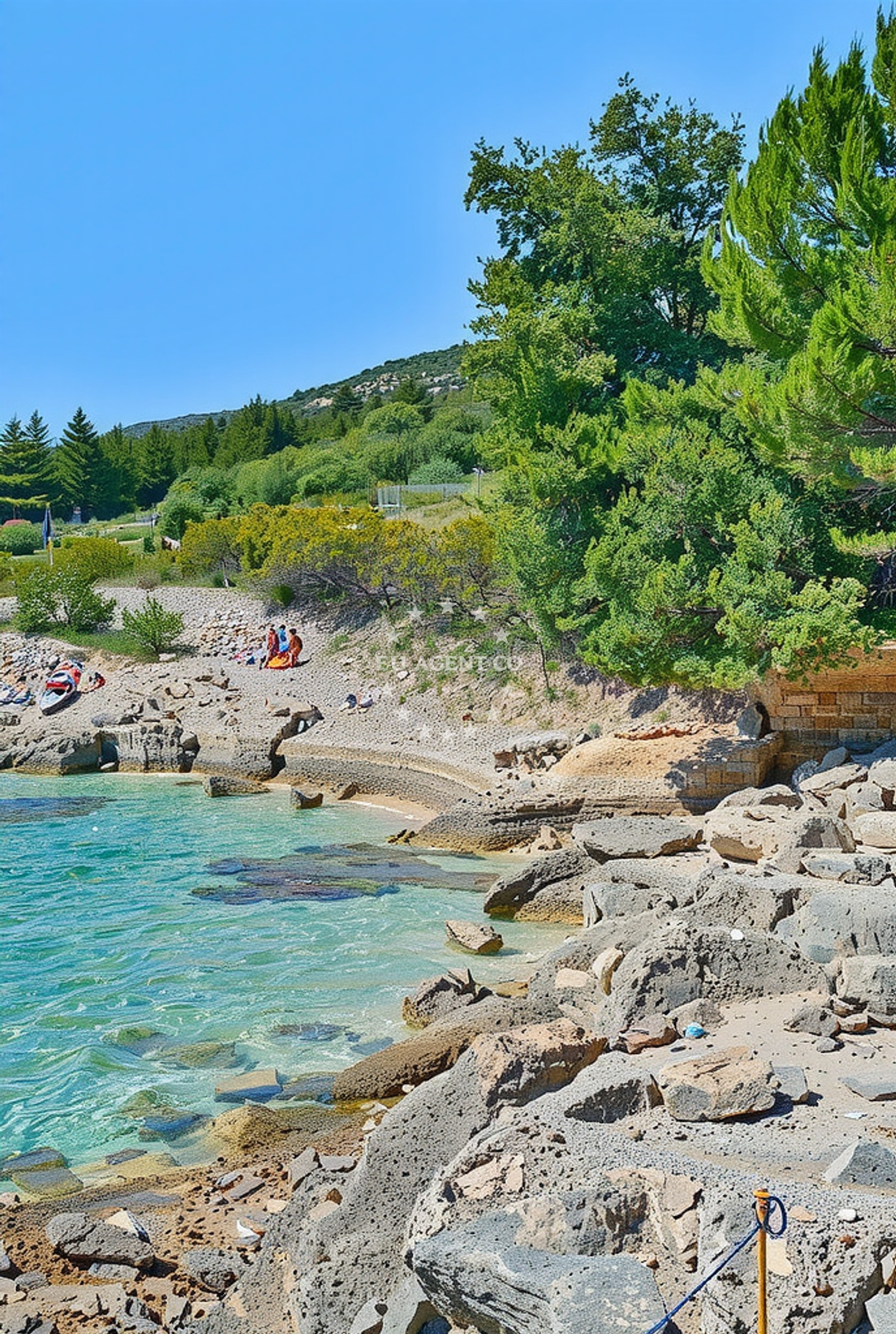 Sea and coastal view of Žutica zapad, Zavala (Jelsa) (Hvar) in Žutica zapad
