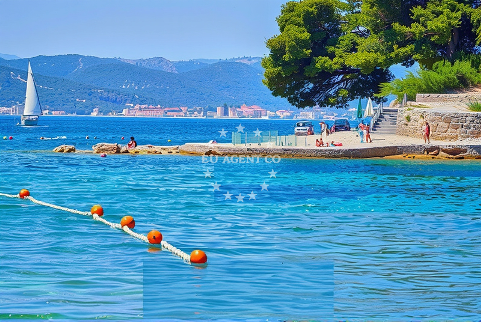 Sea and coastal view of Zvončac, Split in Zvončac
