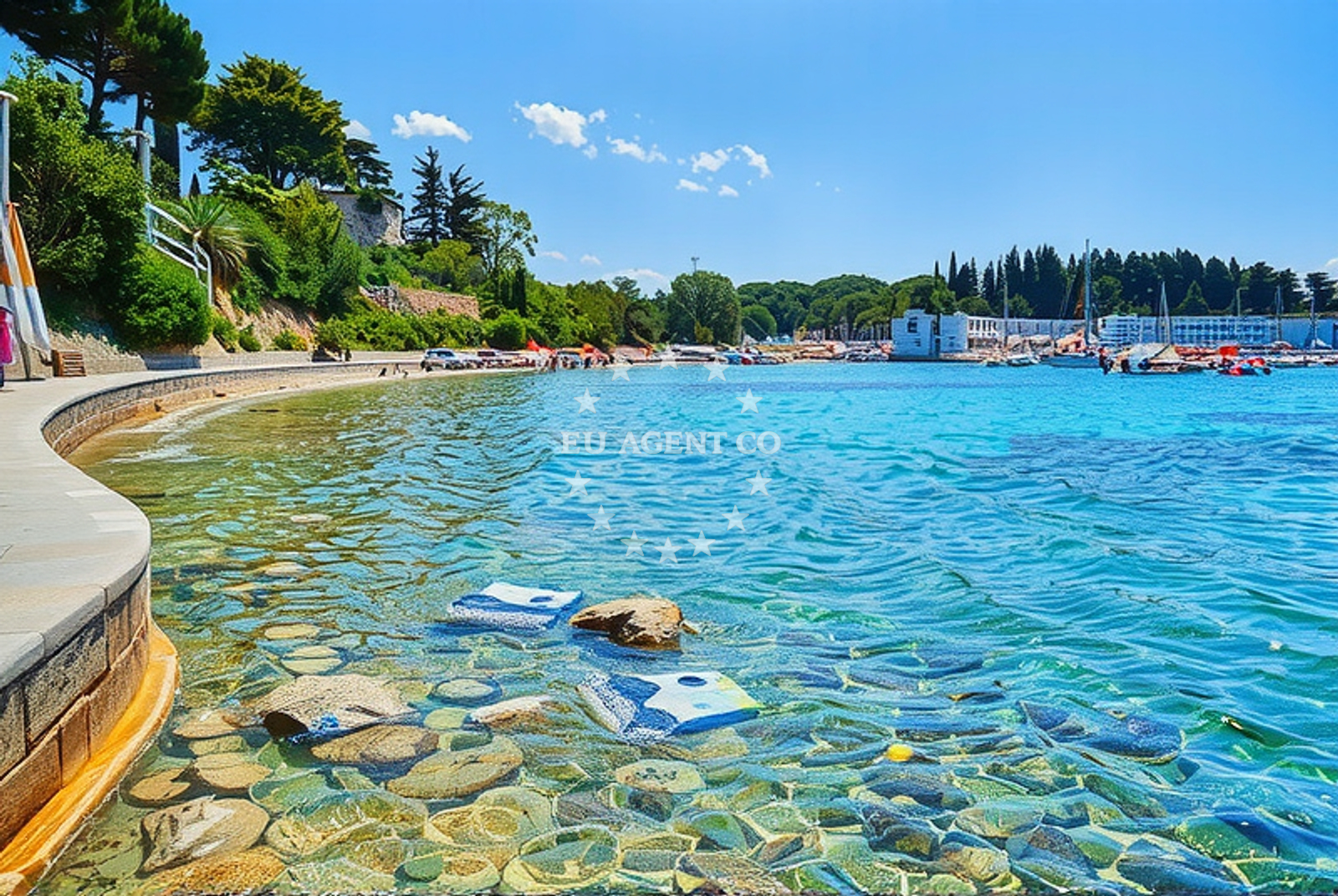 Beach facilities and surroundings at Zvončac, Split in Zvončac