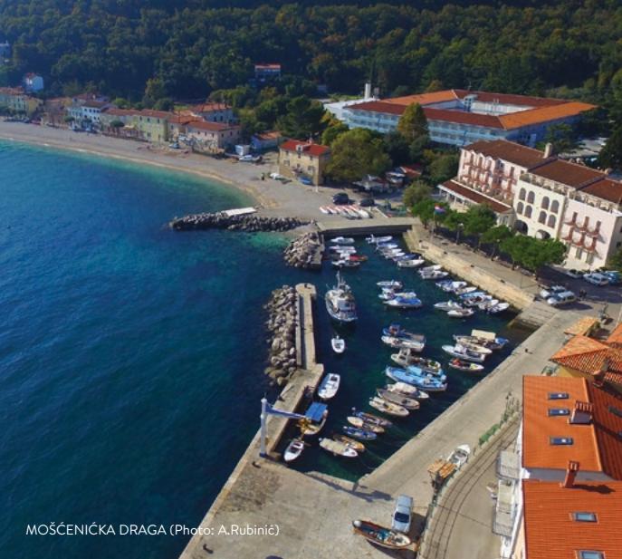 Camping site at OŠTRO with scenic coastal views