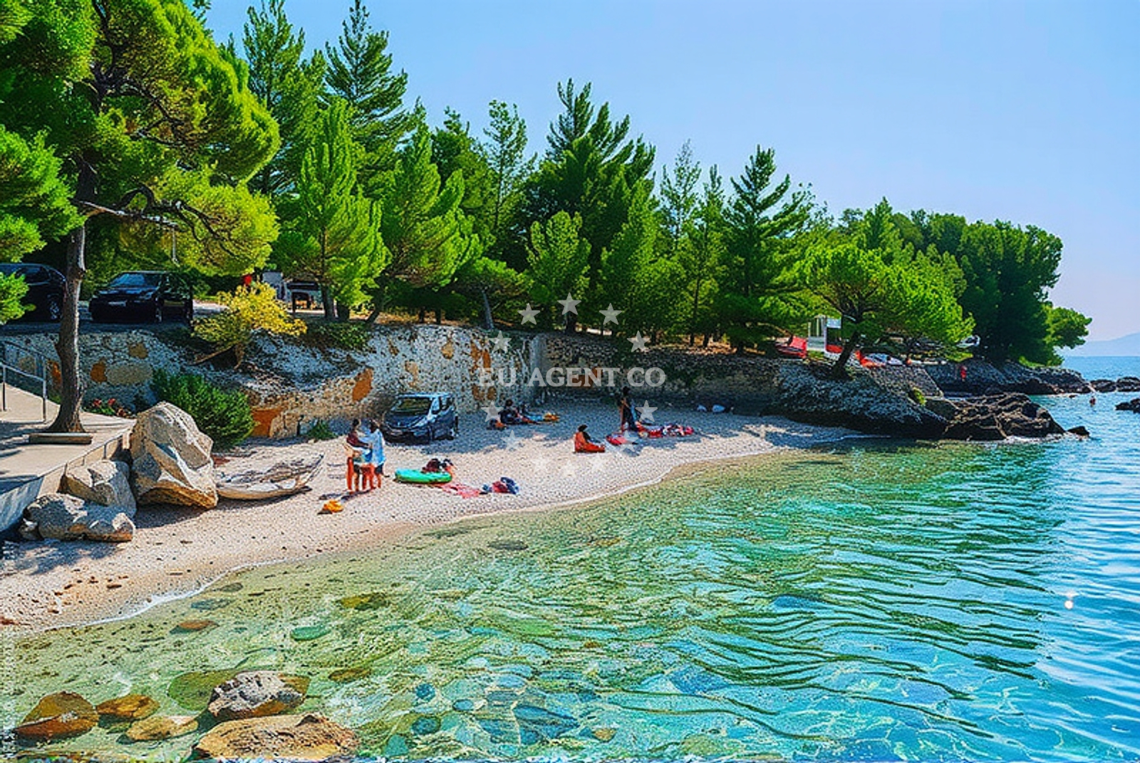Marina Baška Voda, Croatia with yachts docked and views of the Adriatic Sea