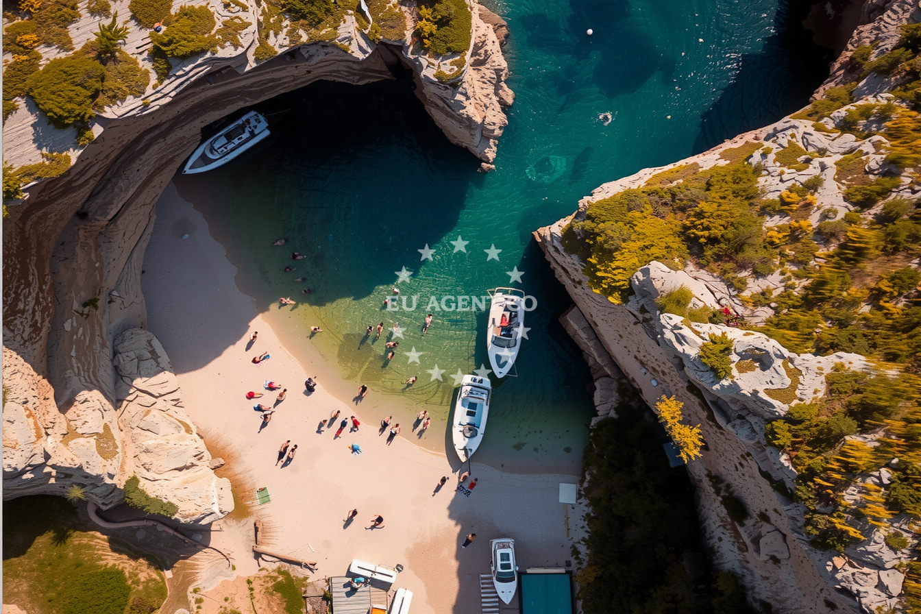 Additional view of Quay buoy field in Quay on the island Biševo, Central Dalmatia, Croatia photo 9