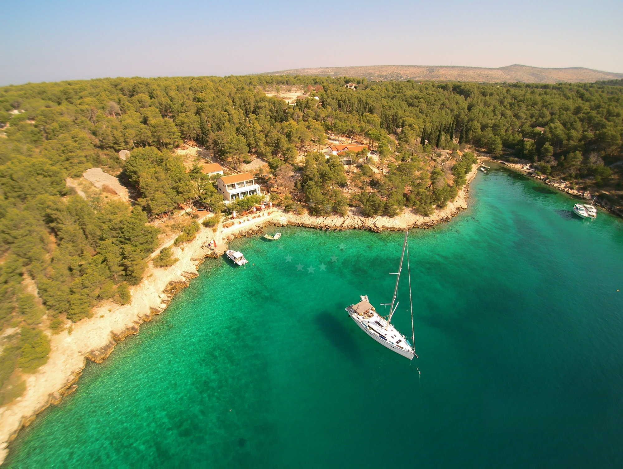Konoba Lucice restaurant located near the buoy field, Brač
