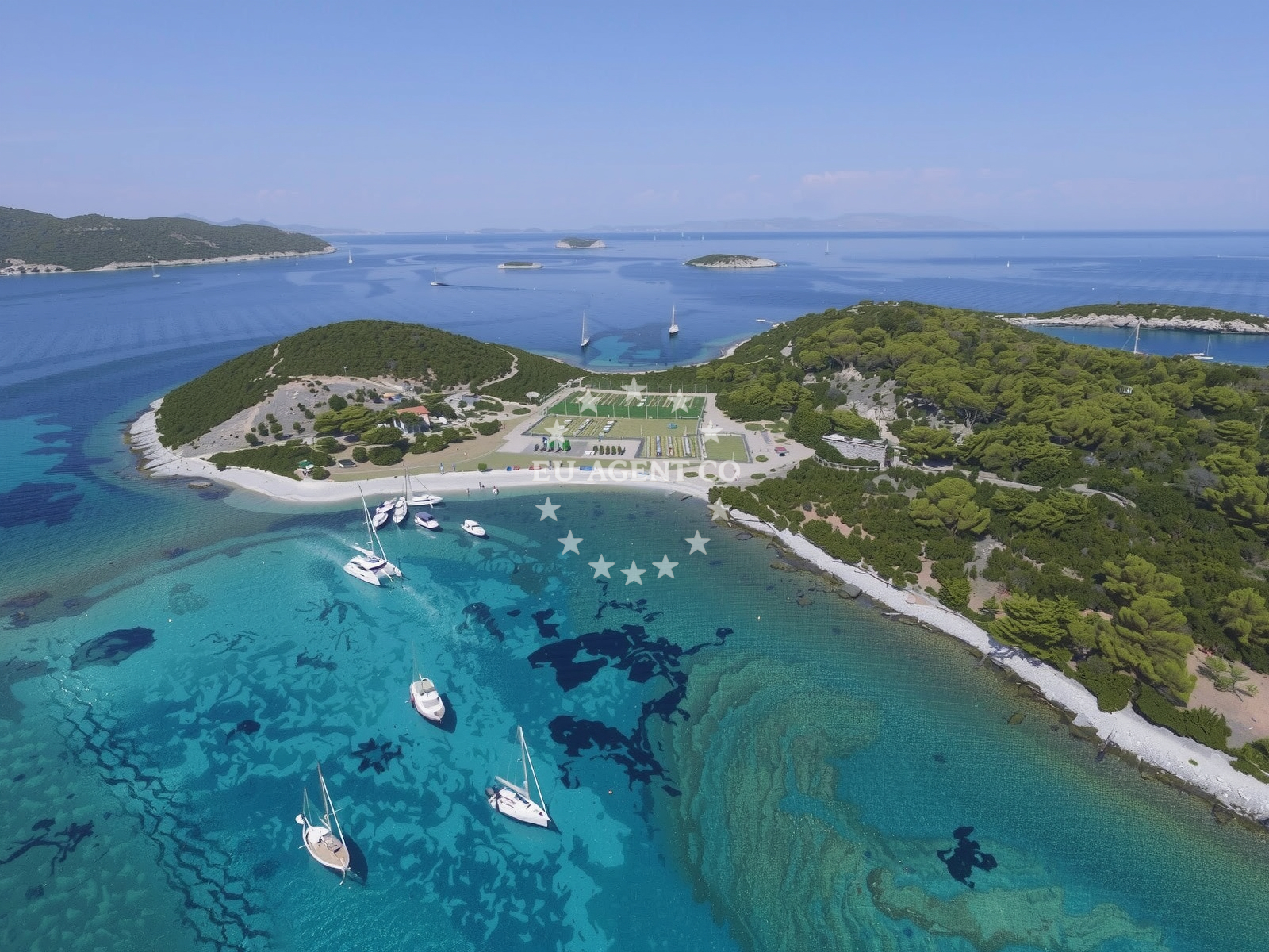 Additional view of Konoba Budikovac buoys buoy field in Buoy field on the island Budikovac Veli, Central Dalmatia, Croatia photo 24