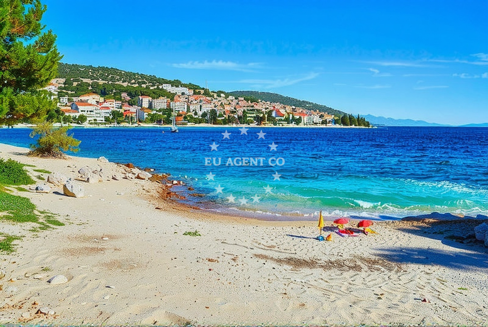 View of Movarstica Bay from Ciovo Jetty