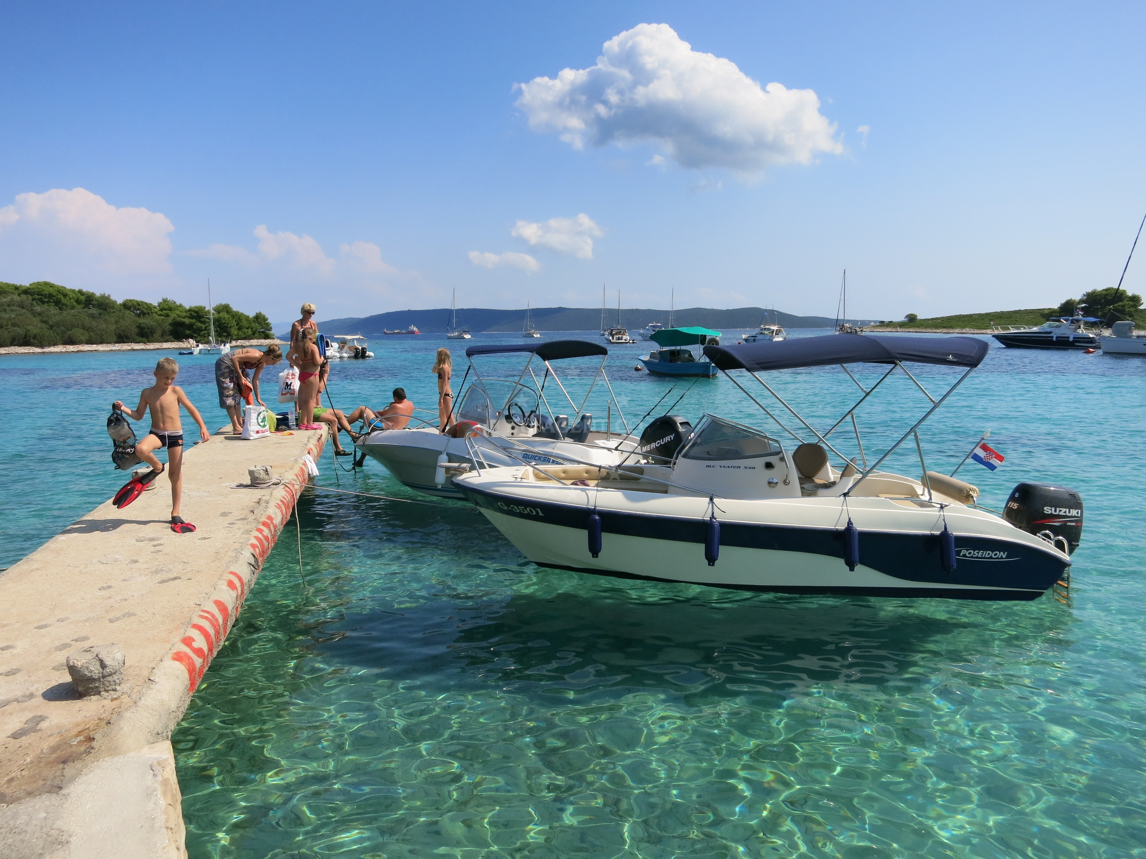 View of Krknjaši Bay from the jetty