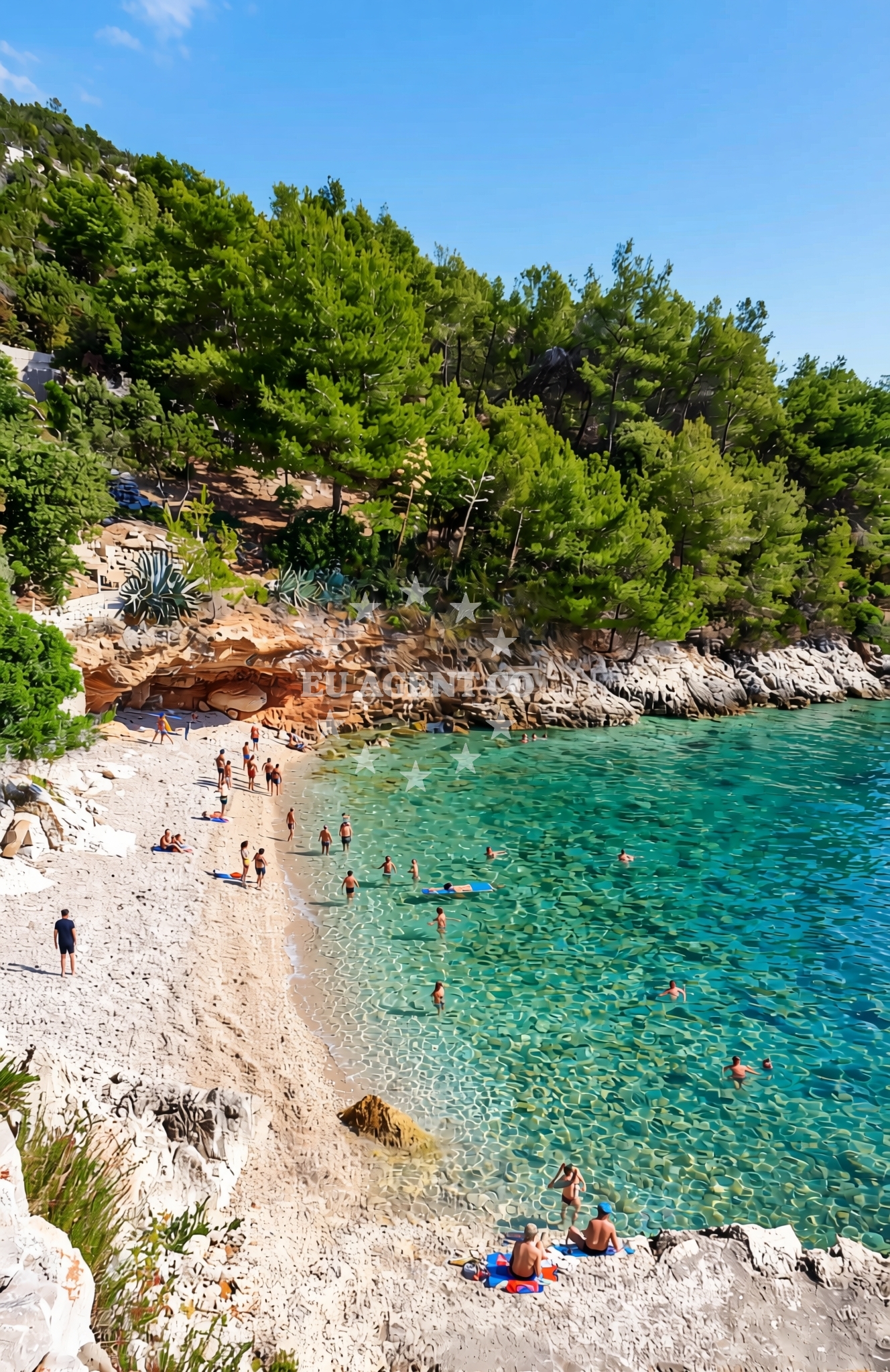 Nearby anchorage at Dugi Dolac, Hvar - view from the jetty