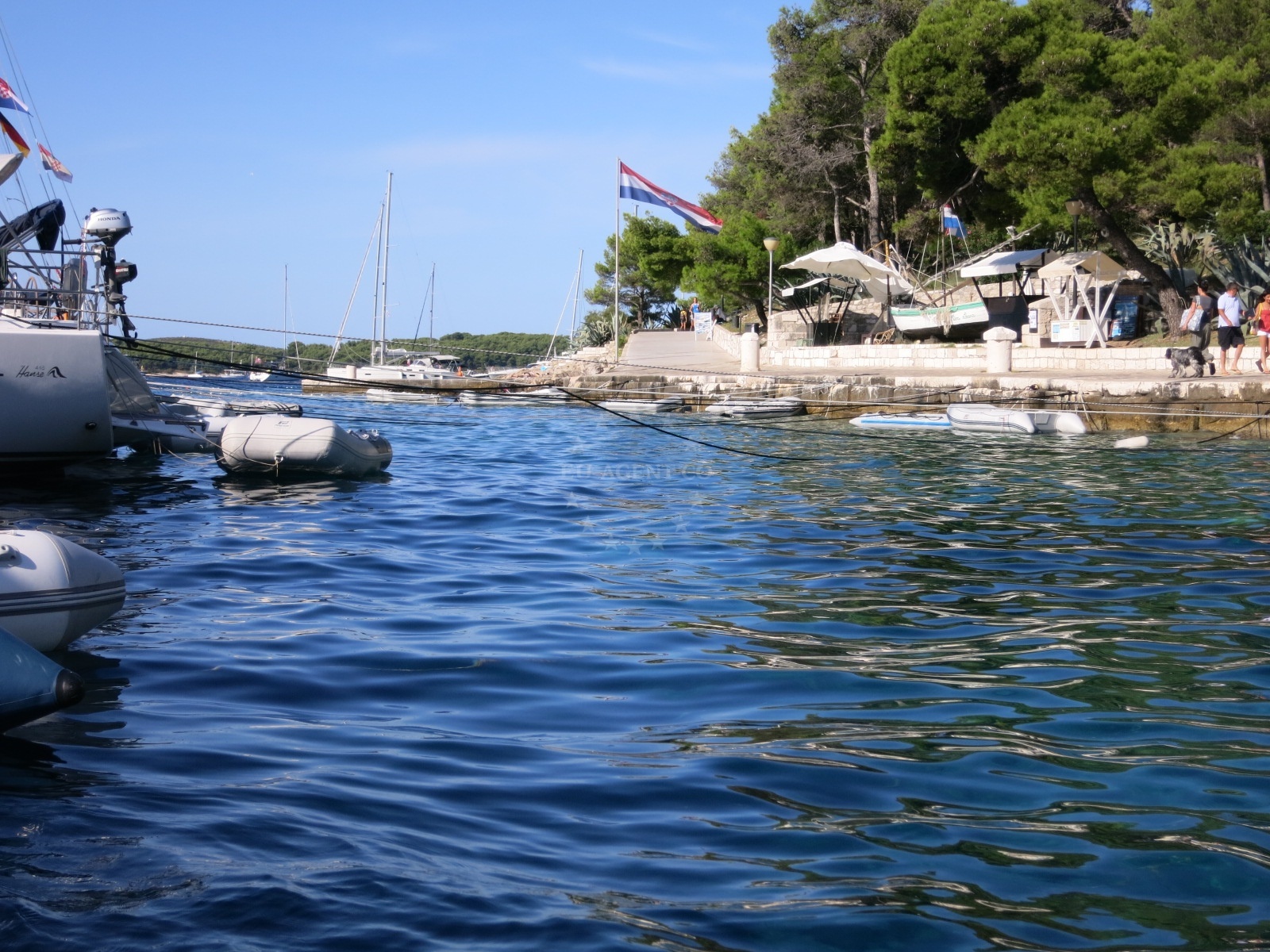 Buoy field location map in Hvar, Central Dalmatia