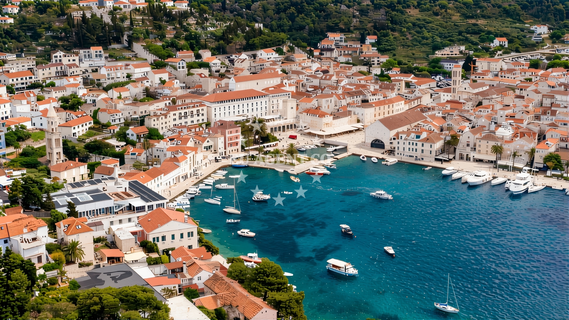 Pelegrin Bay, Hvar, Croatia with scenic coastal views