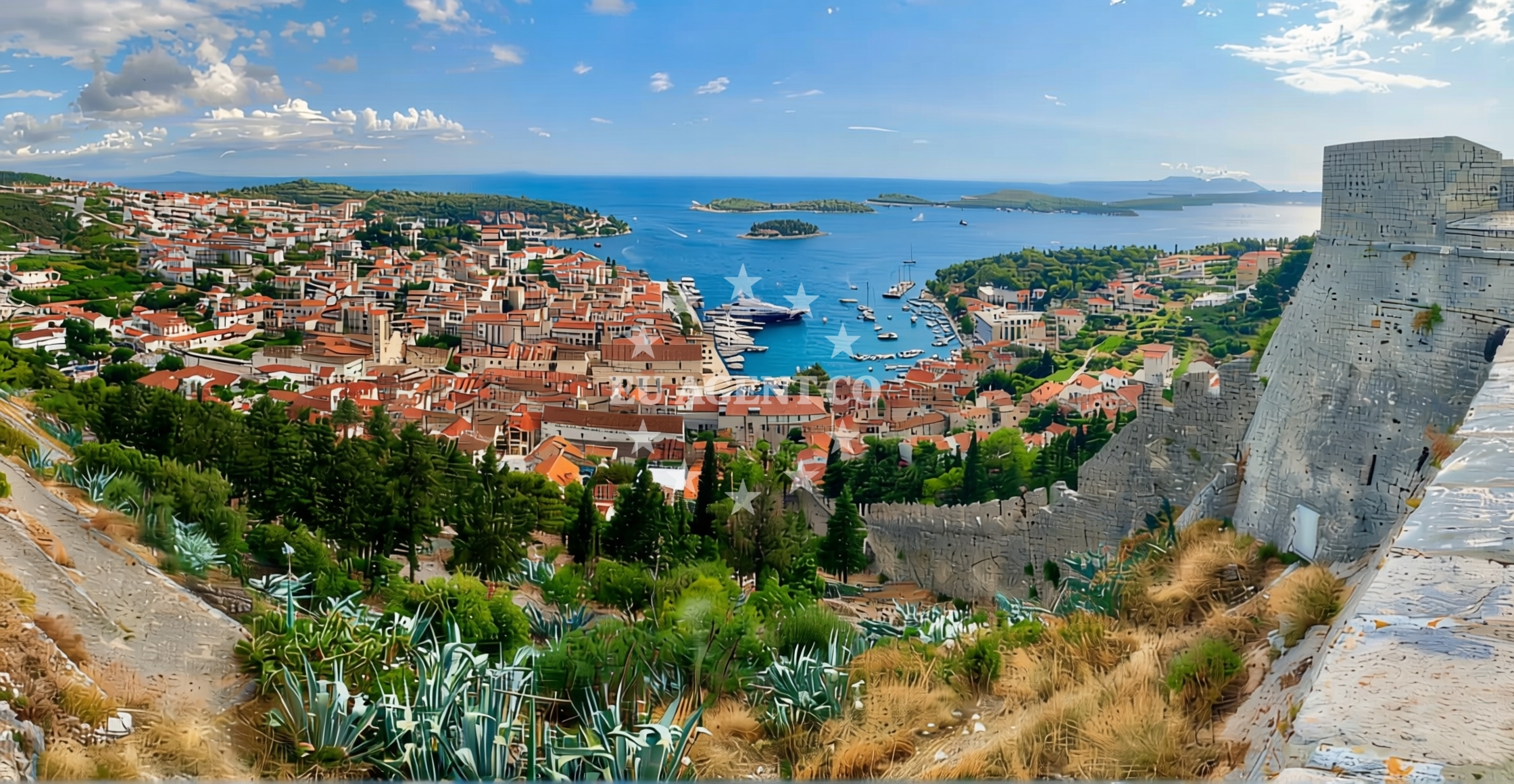 ACI Marina Palmižana, Hvar, Croatia with moored yachts