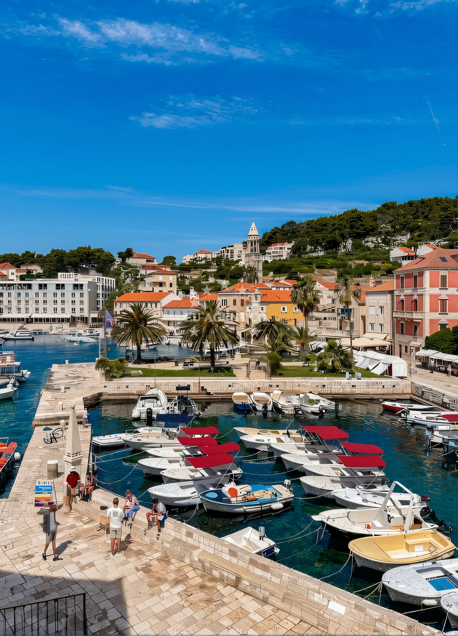 Additional view of Quay buoy field in Quay on the island Hvar, Central Dalmatia, Croatia photo 4