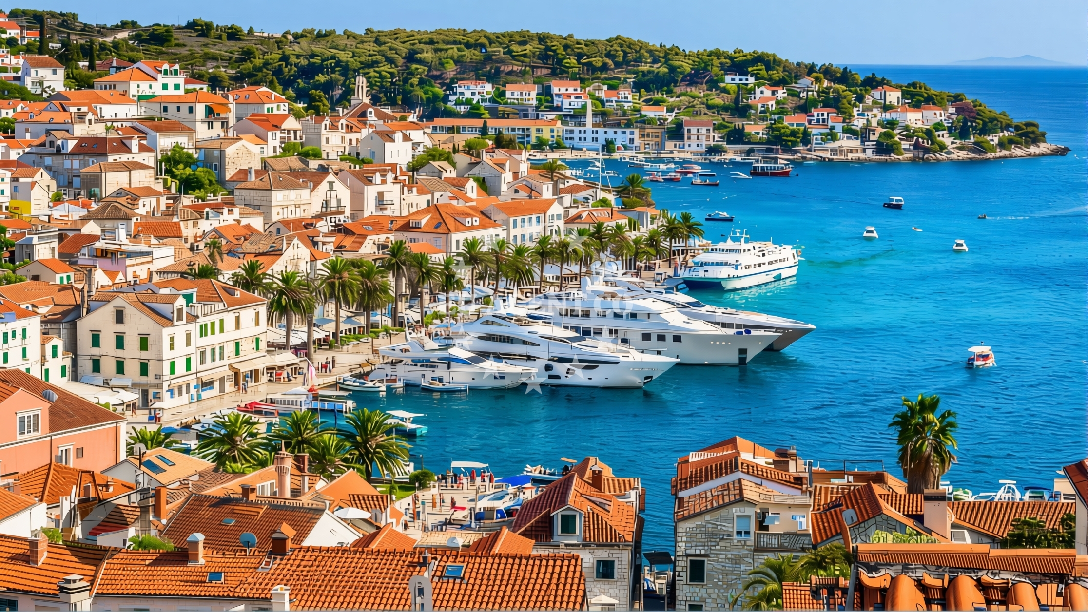 Additional view of Quay buoy field in Quay on the island Hvar, Central Dalmatia, Croatia photo 9