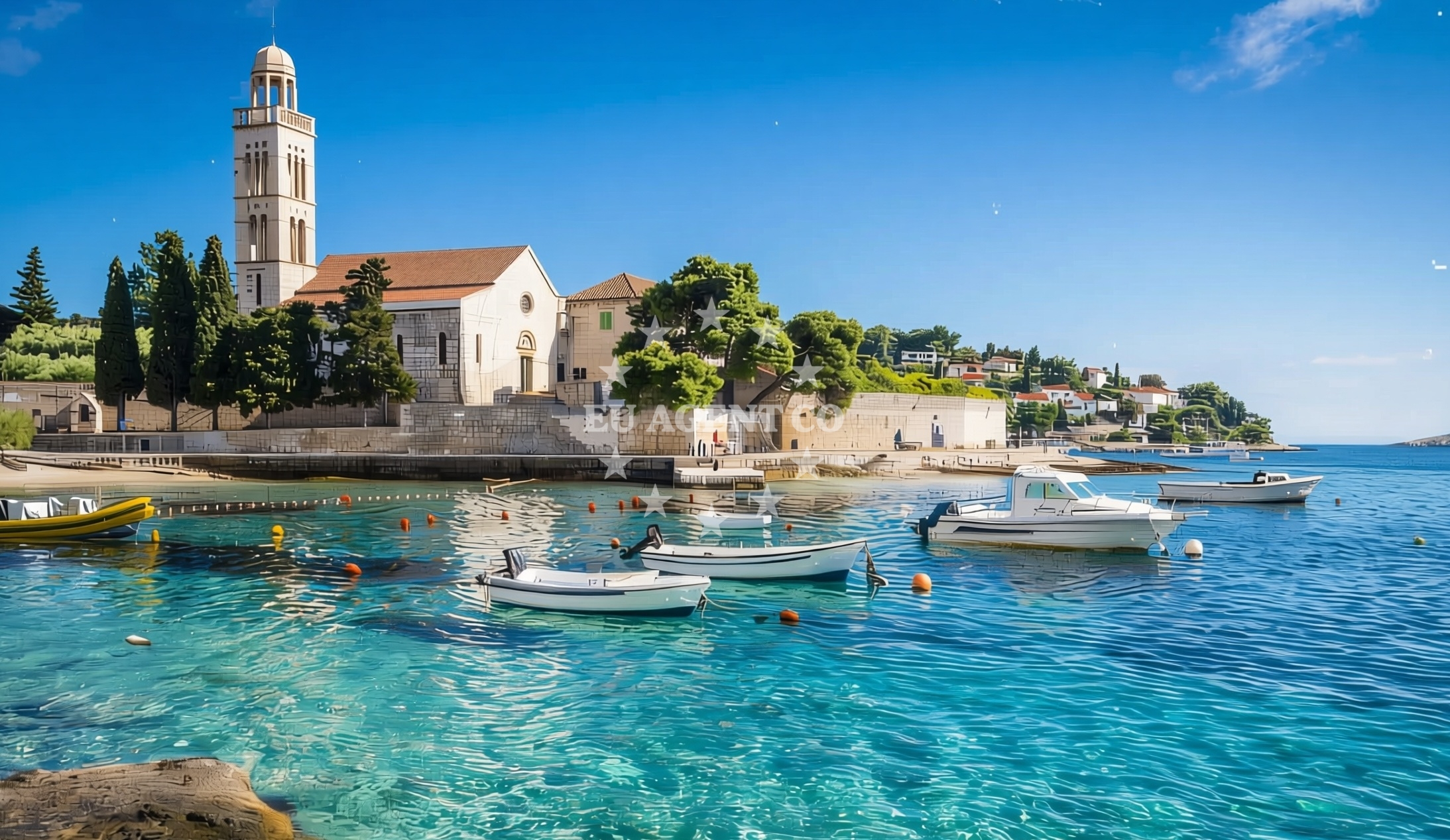 Additional view of Quay buoy field in Quay on the island Hvar, Central Dalmatia, Croatia photo 6