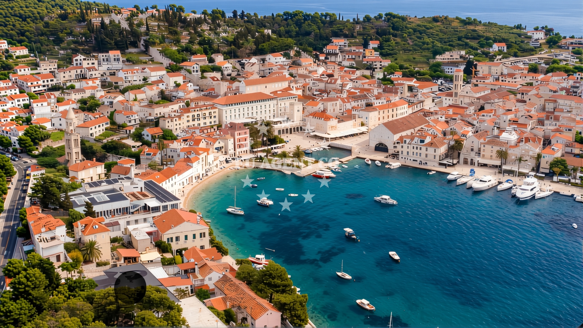Additional view of Quay buoy field in Quay on the island Hvar, Central Dalmatia, Croatia photo 7