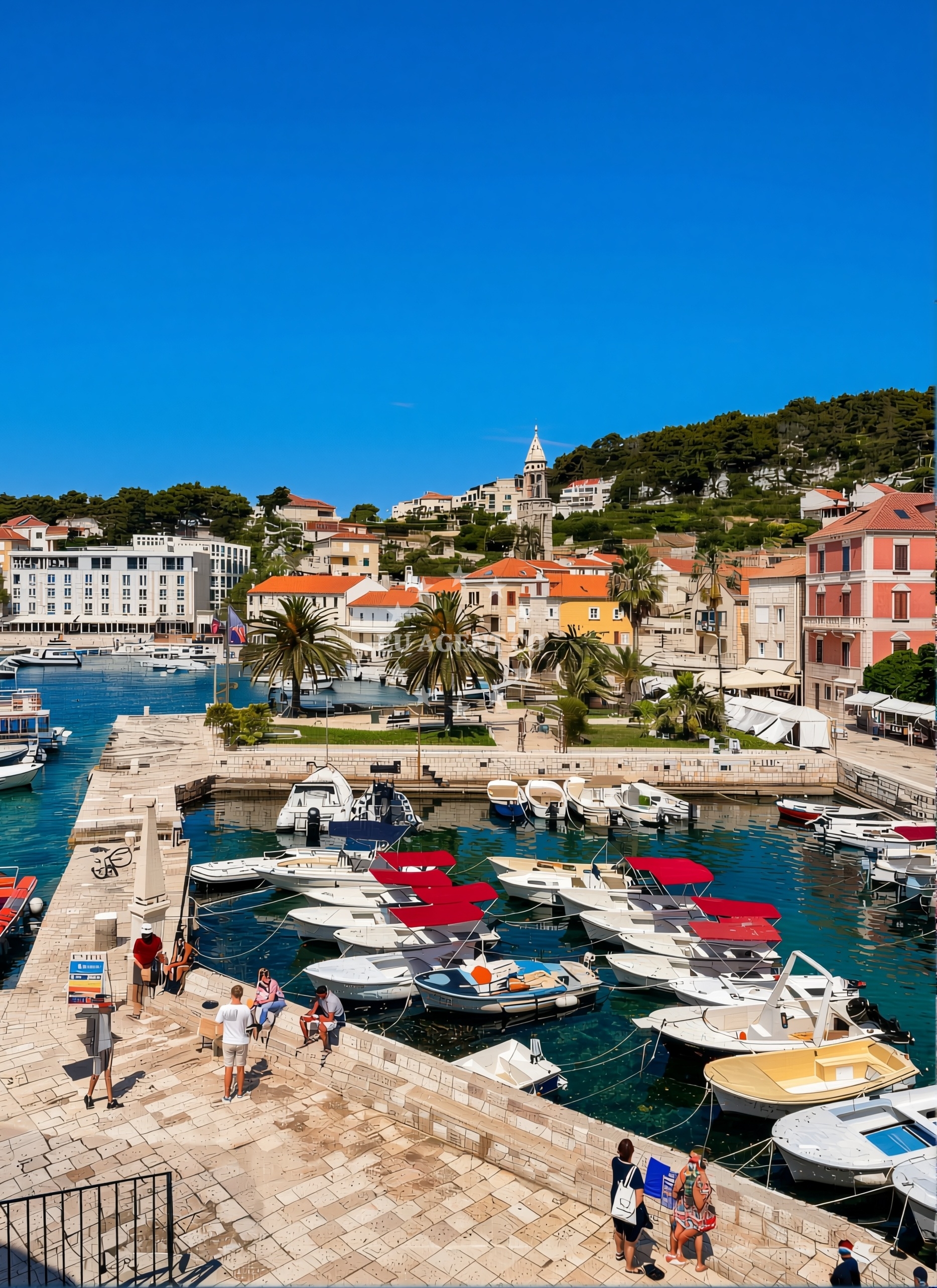 Additional view of Quay buoy field in Quay on the island Hvar, Central Dalmatia, Croatia photo 8