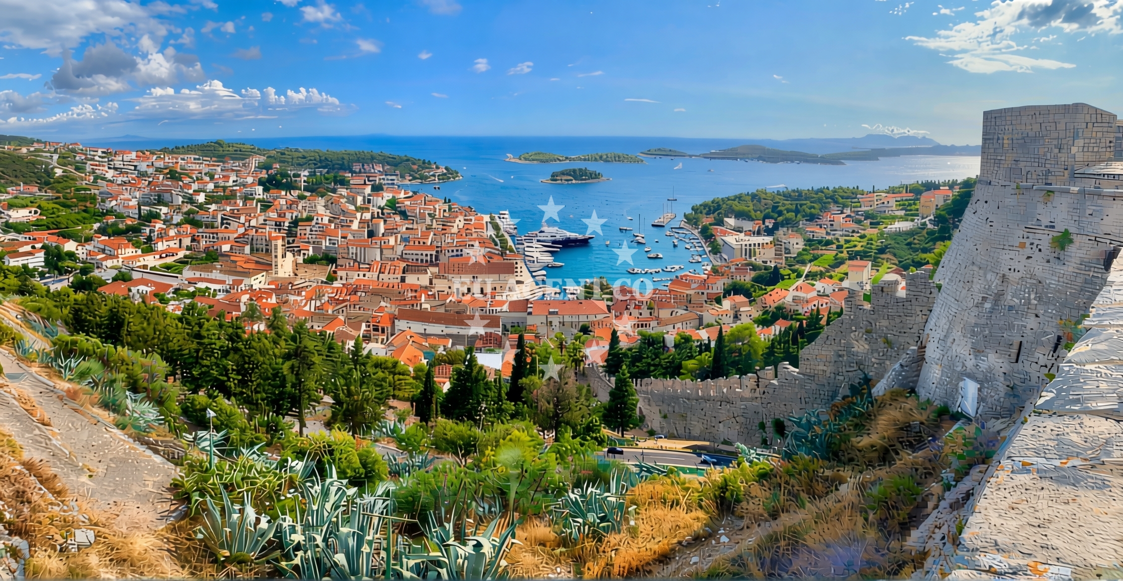 Additional view of Quay buoy field in Quay on the island Hvar, Central Dalmatia, Croatia photo 13