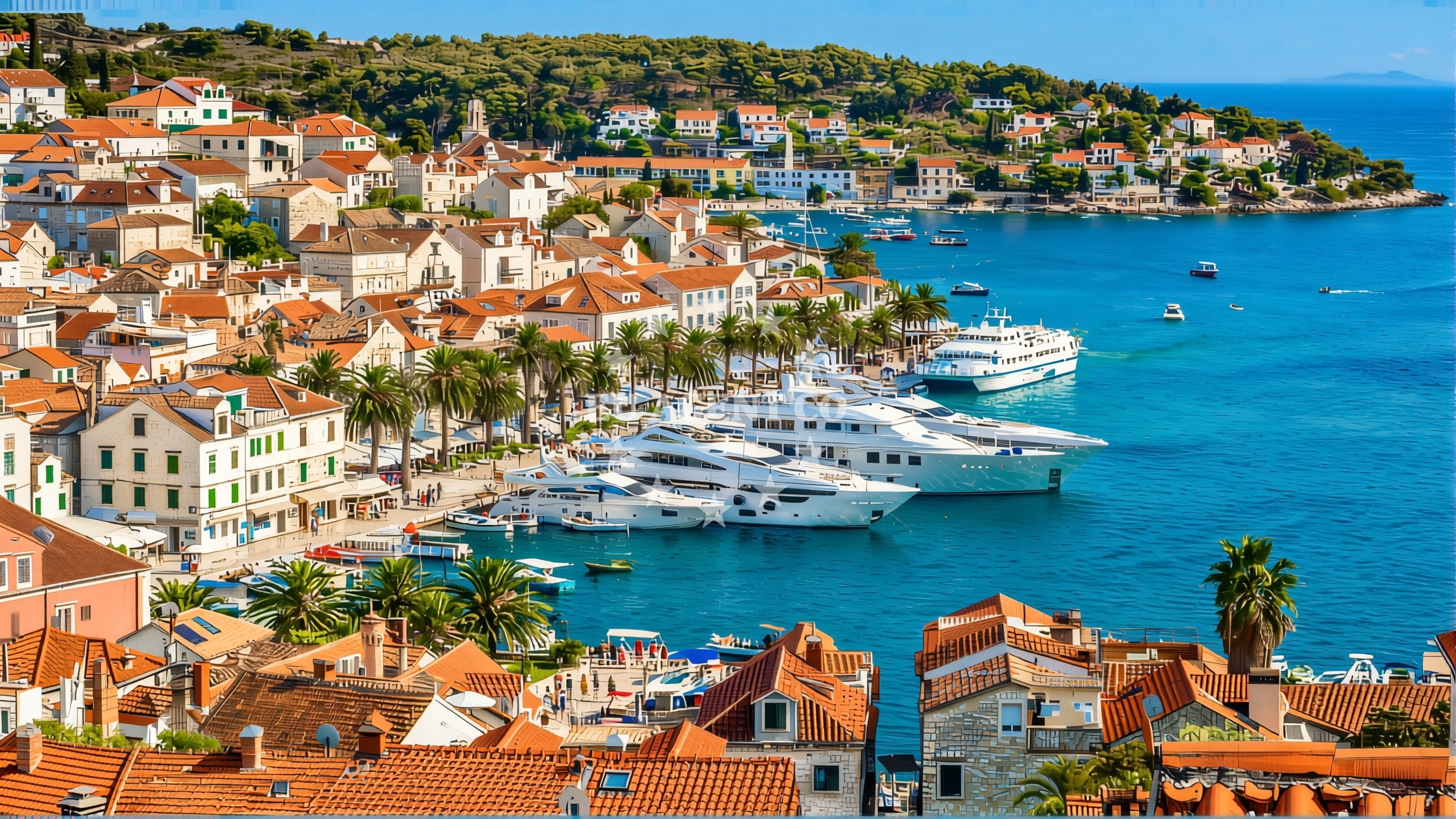 Additional view of Quay buoy field in Quay on the island Hvar, Central Dalmatia, Croatia photo 14
