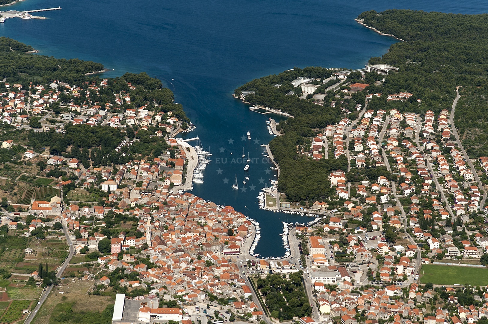 Buoy field in Stari Grad, Hvar, Central Dalmatia, Croatia