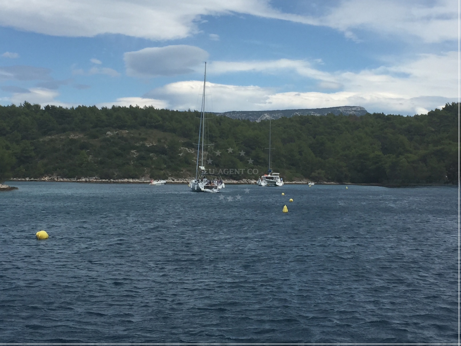 Navigational buoy field near Tiha Bay, Stari Grad, Hvar
