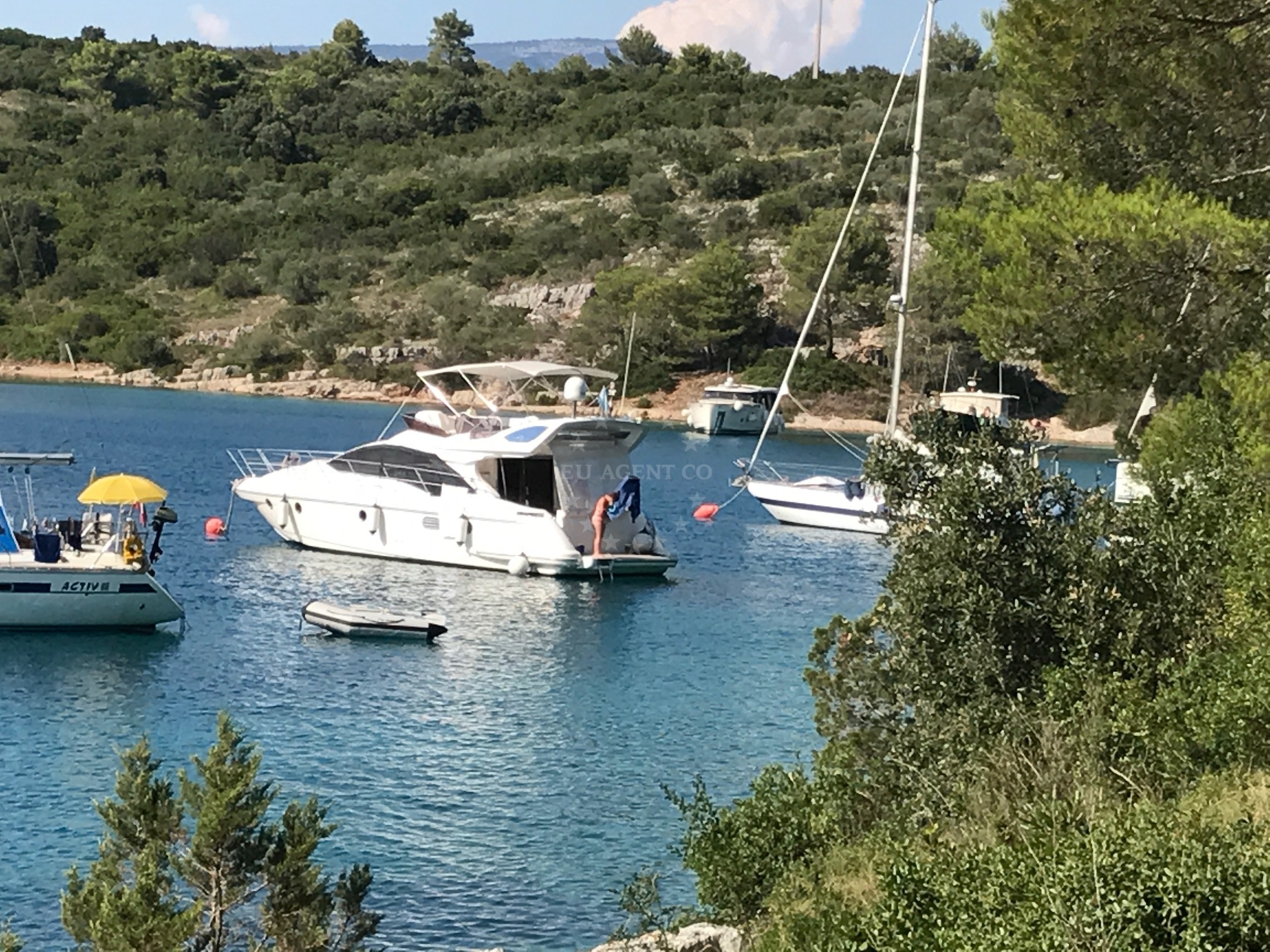 Buoy markers in Zavala Bay, Central Dalmatia