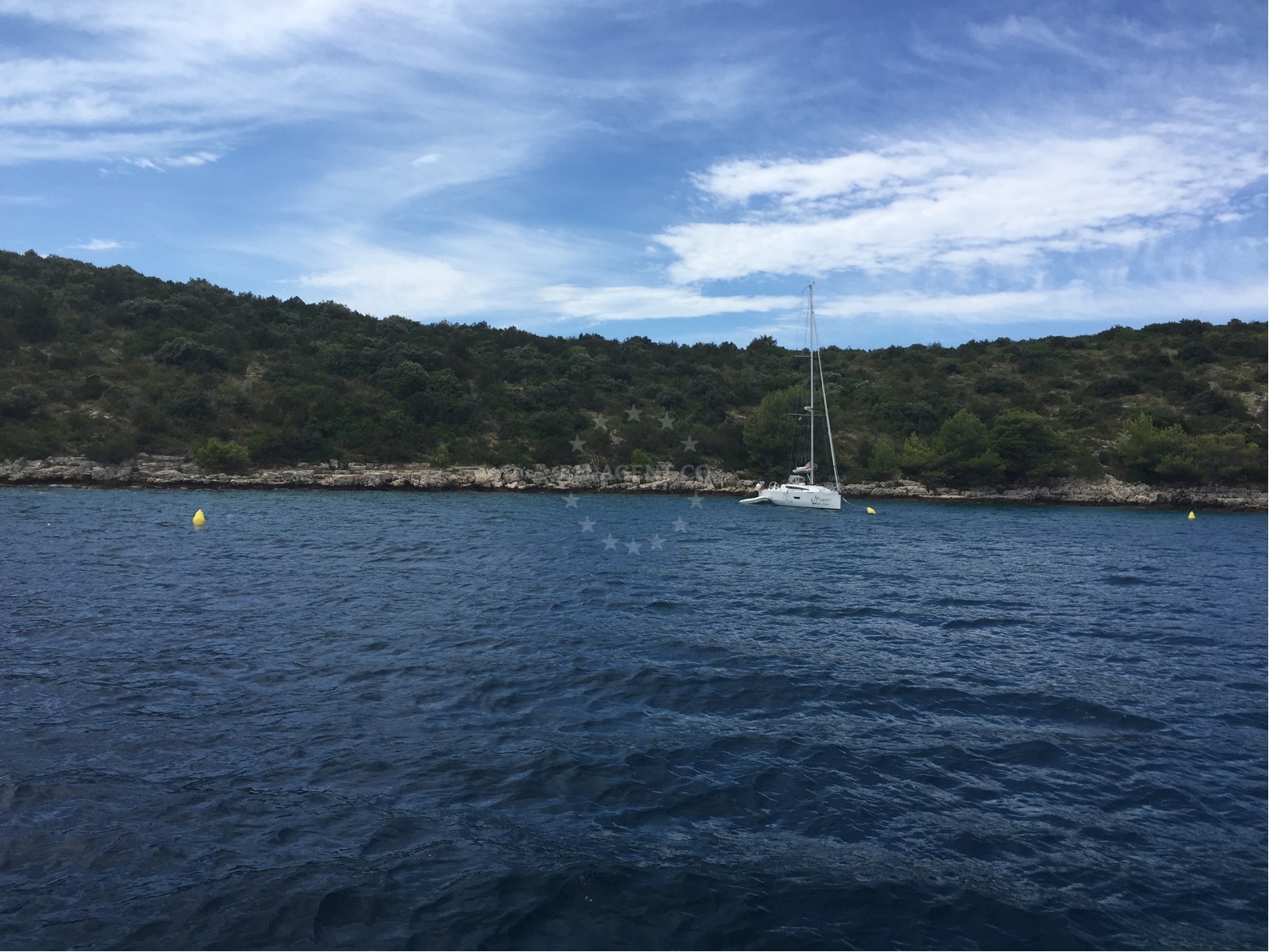 Tranquil waters of Stari Grad A Malo Stupisce buoy field
