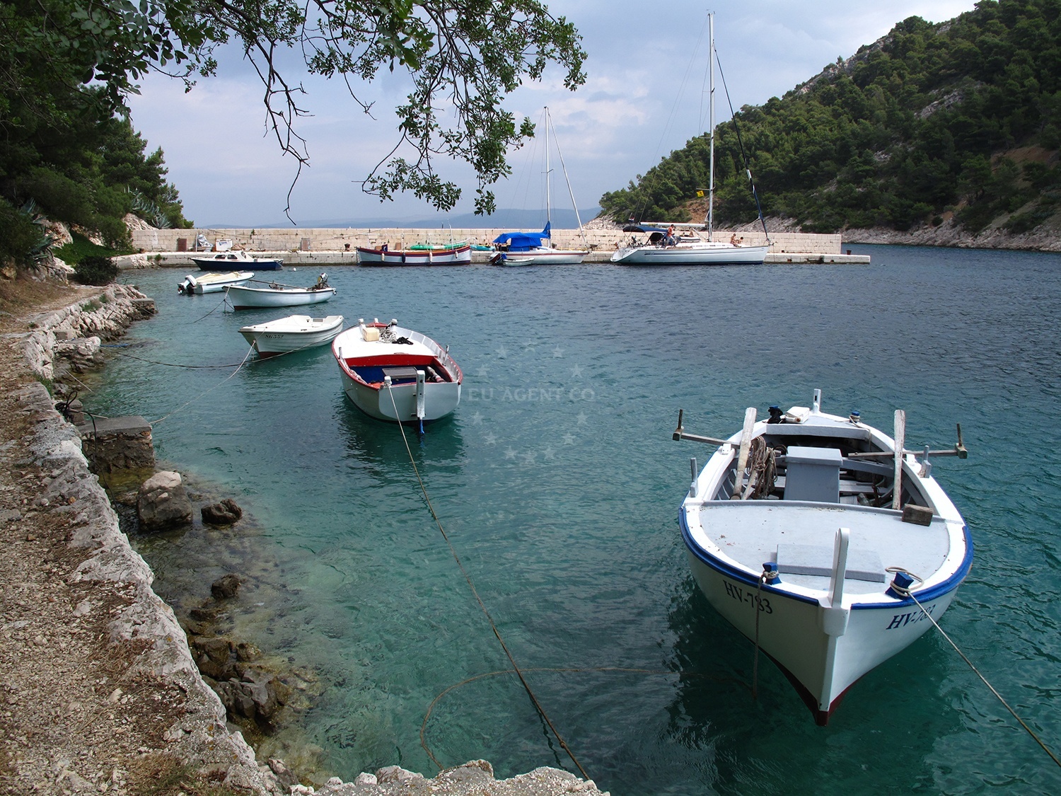 Stiniva Jetty in Stari Grad, Hvar, Croatia